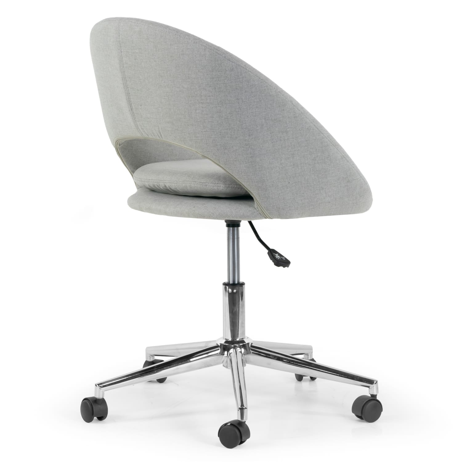 Glamour Home Aura Ergonomic Fabric Low-Back Adjustable Height Swivel Office Task Chair, Gray - Image 5