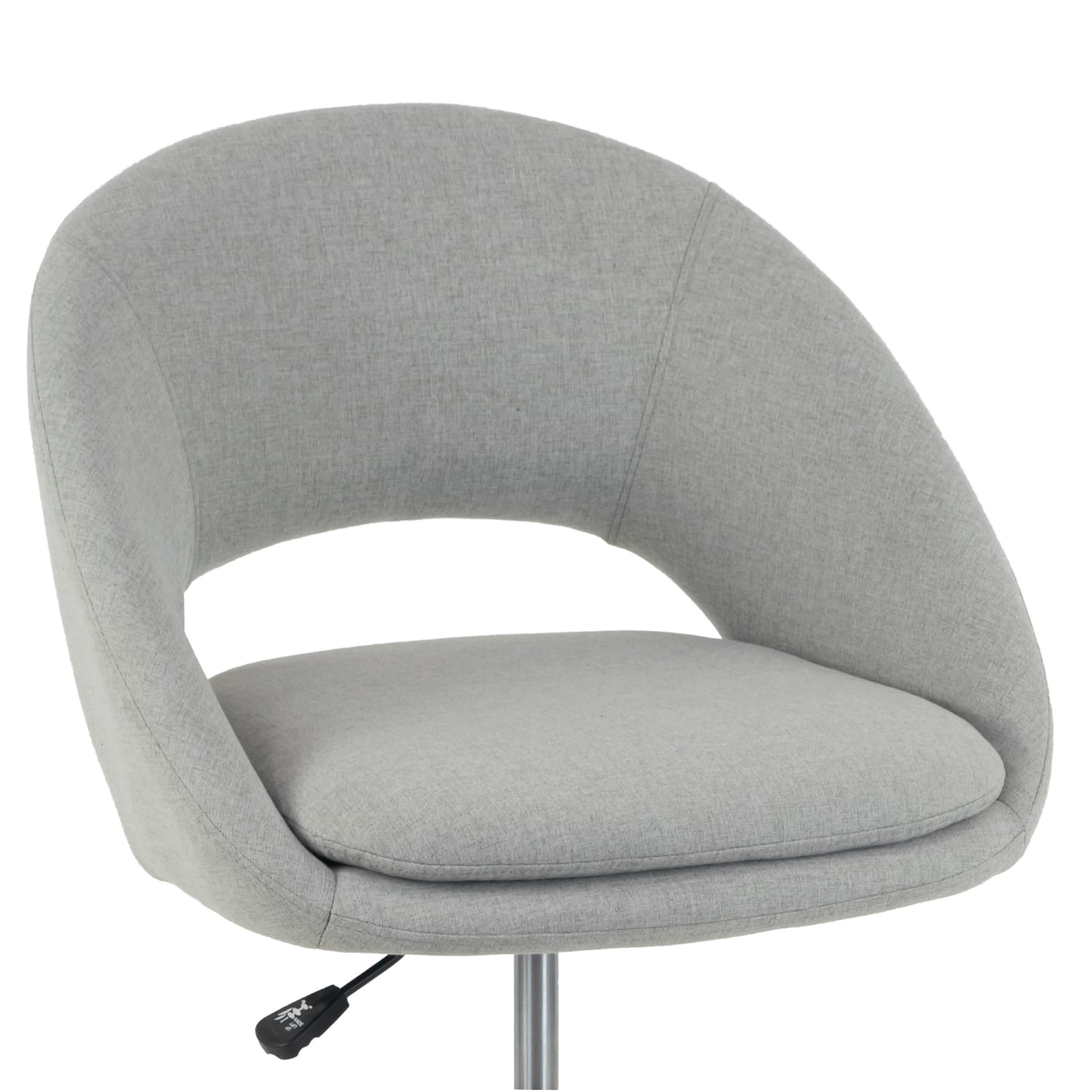 Glamour Home Aura Ergonomic Fabric Low-Back Adjustable Height Swivel Office Task Chair, Gray - Image 6