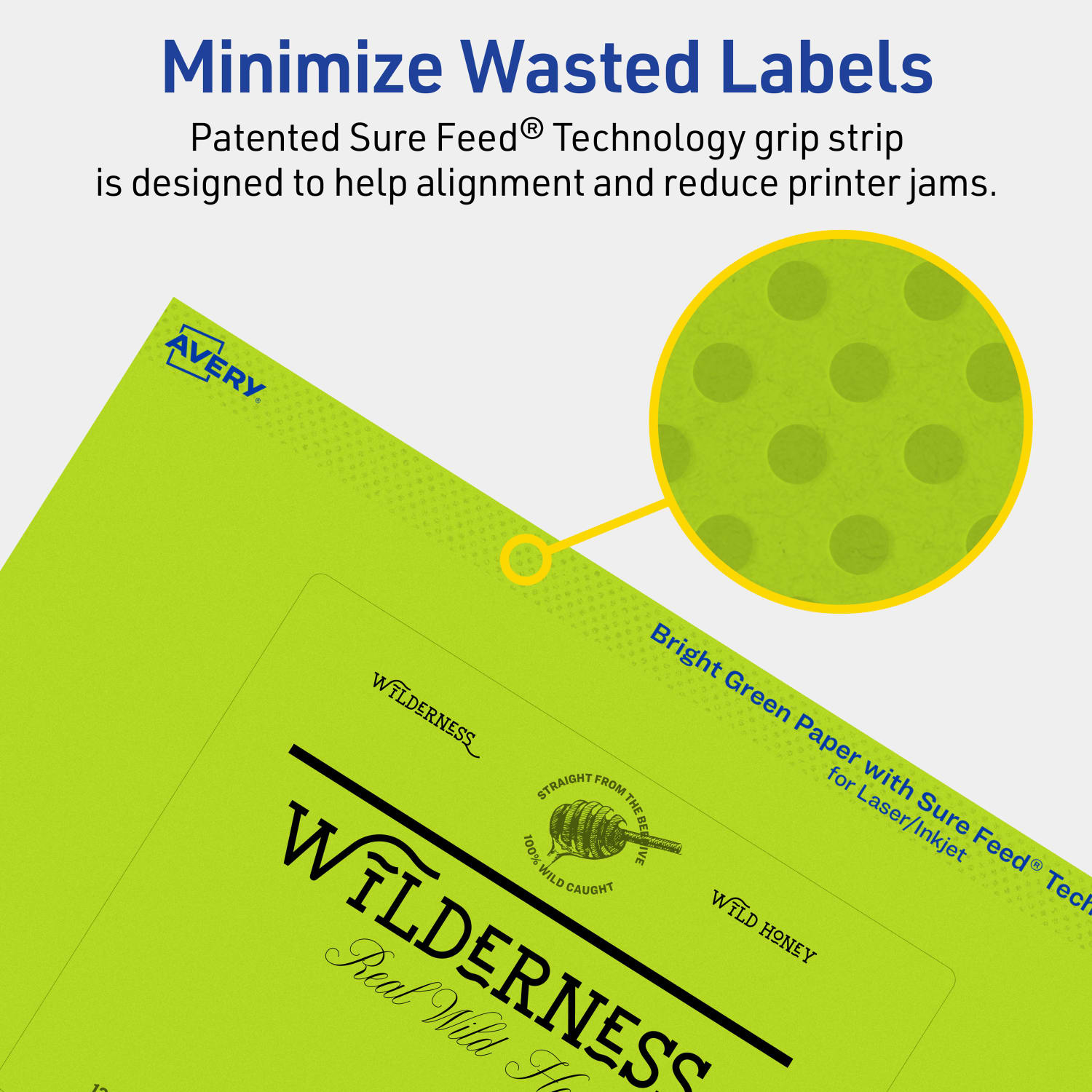 Avery Print-To-The-Edge Labels With Sure Feed Technology, 94253-BGP80, Rectangle, 4in x 5in, Matte Bright Green, Pack of 160 - Image 5