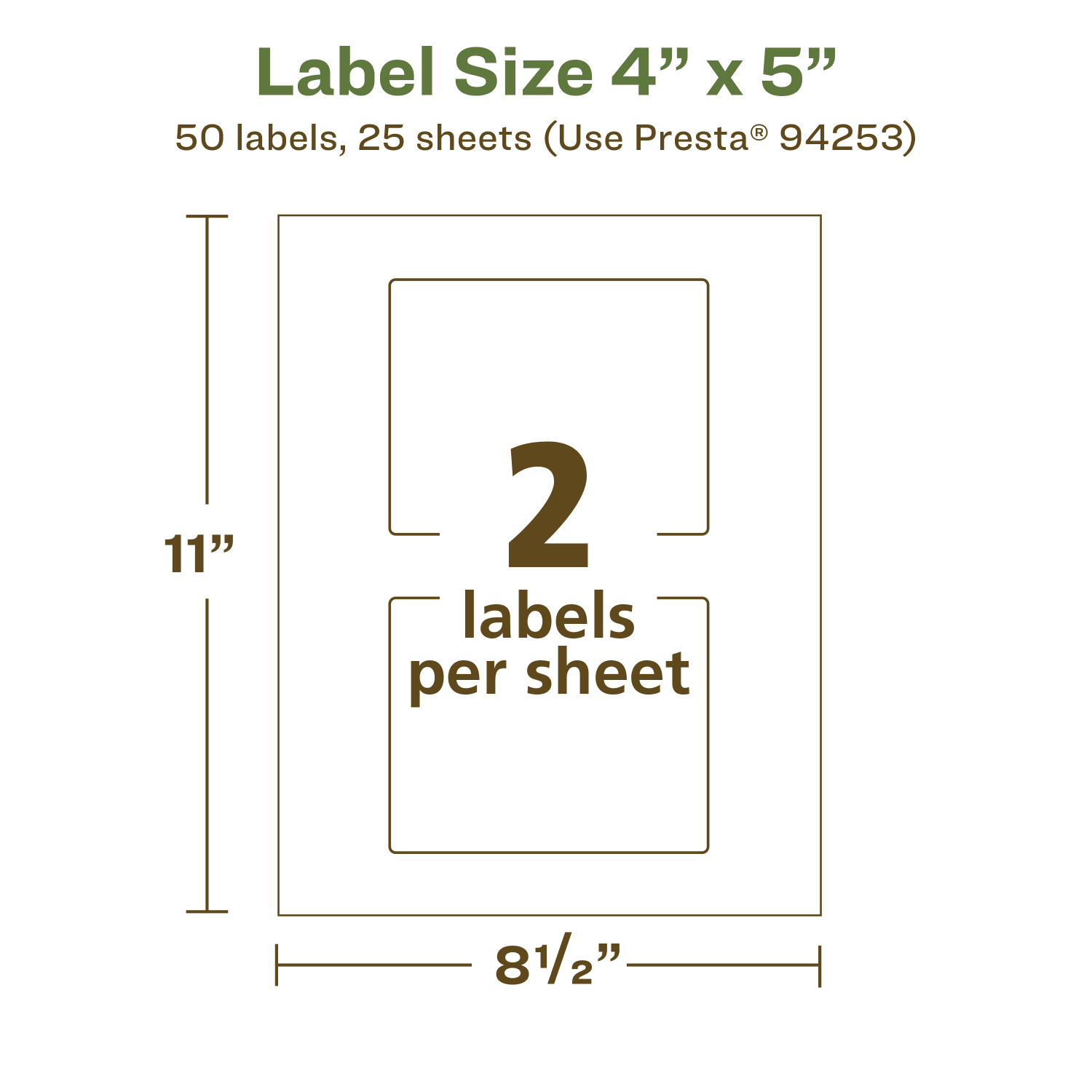 Avery Recycled Paper Labels, 94253-EWMP25, Rectangle, 4in x 5in, White, Pack Of 50 - Image 6