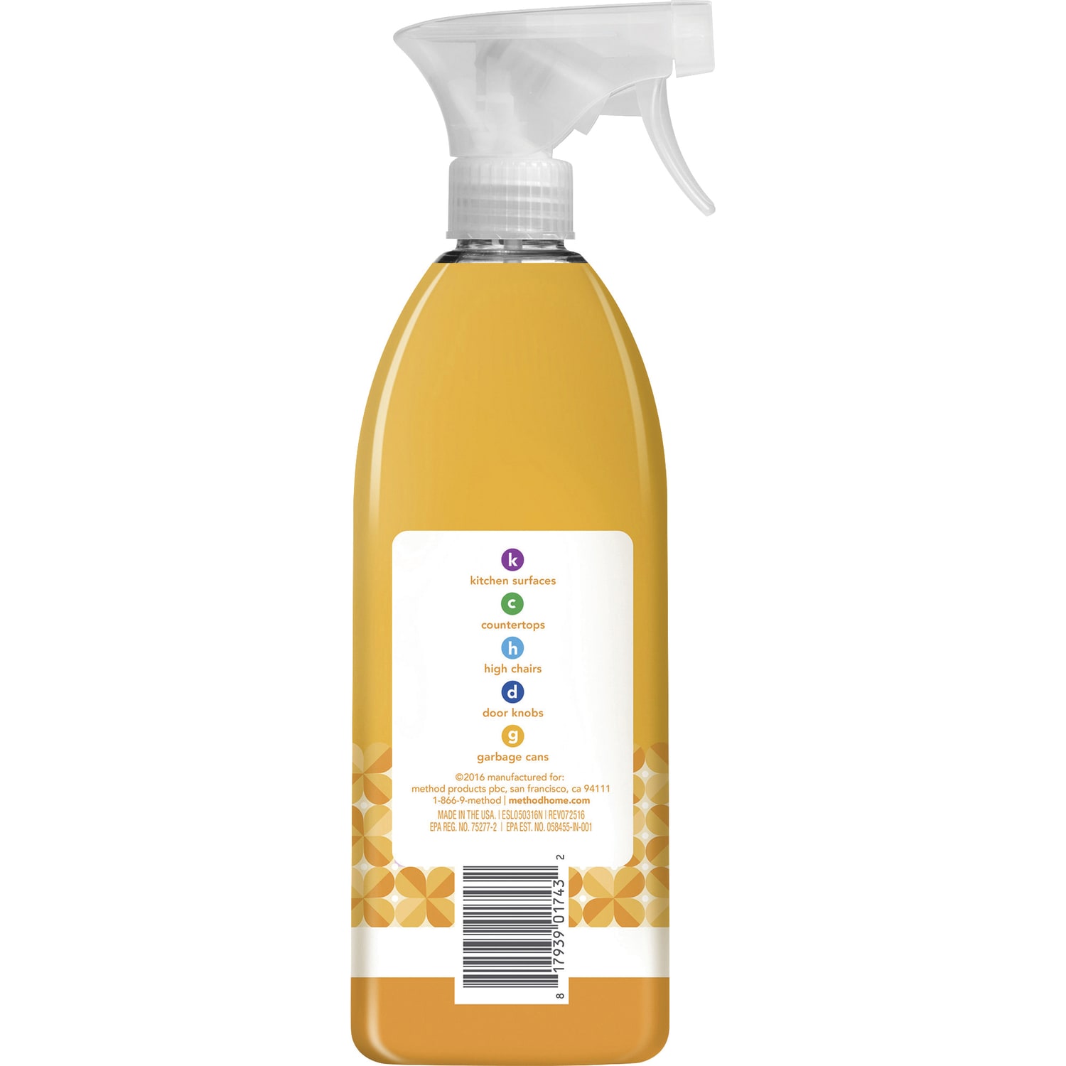 Method Antibacterial All-Purpose Cleaner Spray, Citron Scent, 28 Oz - Image 3