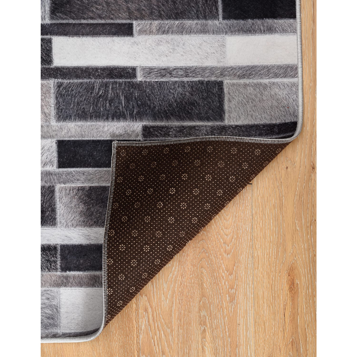 Linon Bingham Area Rug, 3ft x 5ft, Memphis, Gray/Ivory - Image 5