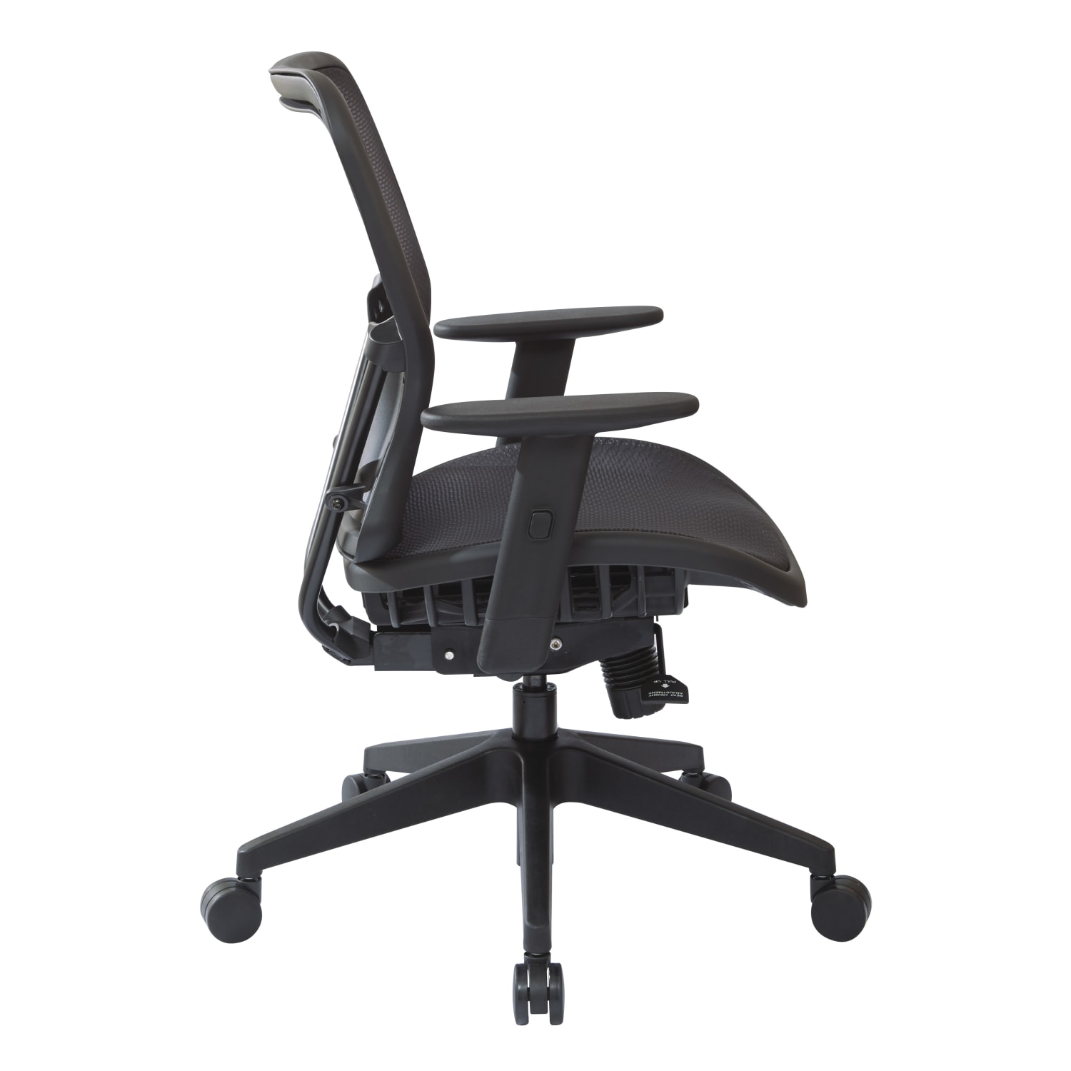 Office Star Space Seating Air Grid Executive Mid Back Chair Black PopularChairscom