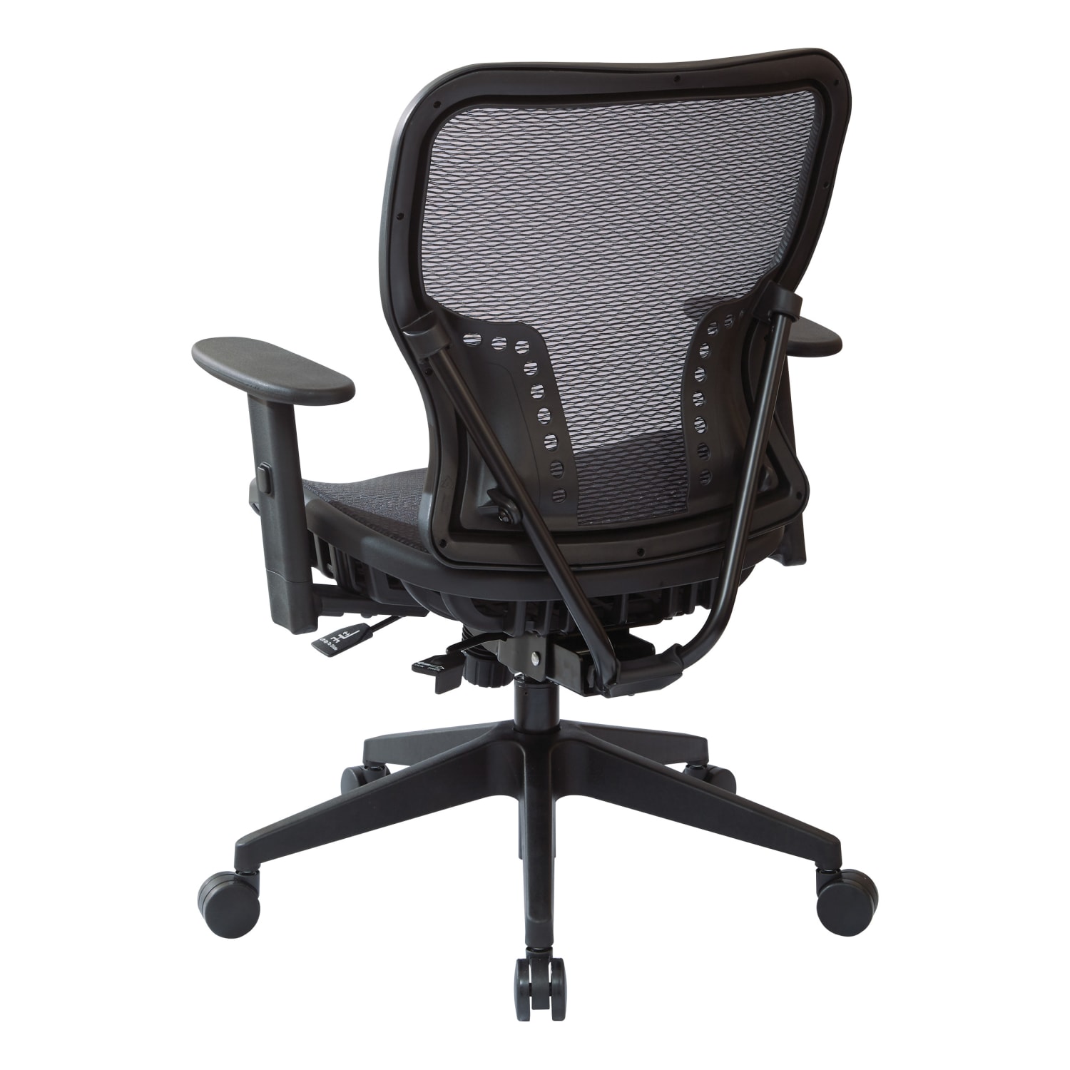 Office Star Space Seating Air Grid Executive Mid Back Chair Black PopularChairscom