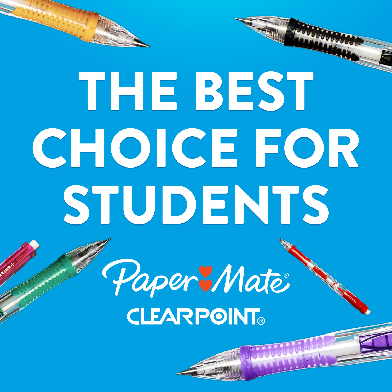 Paper Mate Clearpoint Mechanical Pencil, 0.7mm, #2 Lead, Assorted Barrel Colors, Pack Of 2 - Image 3