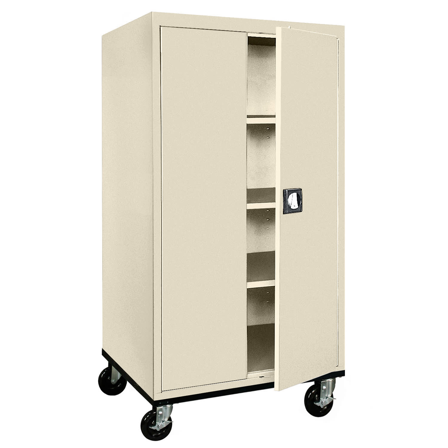 Sandusky Transport Series 36inW Heavy-Duty Mobile Storage Cabinet, Putty