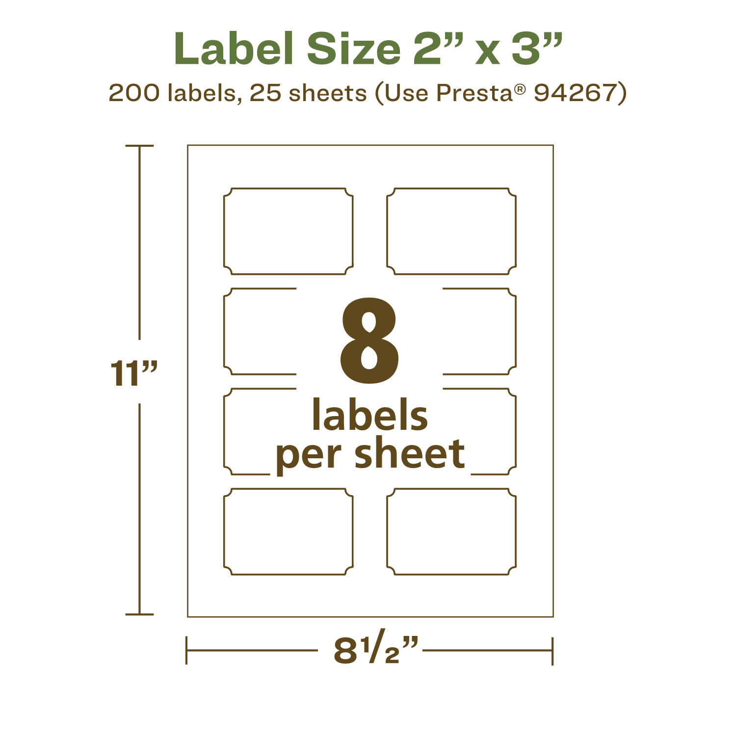 Avery Recycled Paper Labels, 94267-EWMP25, Rectangle Scalloped, 2in x 3in, White, Pack Of 200 - Image 6