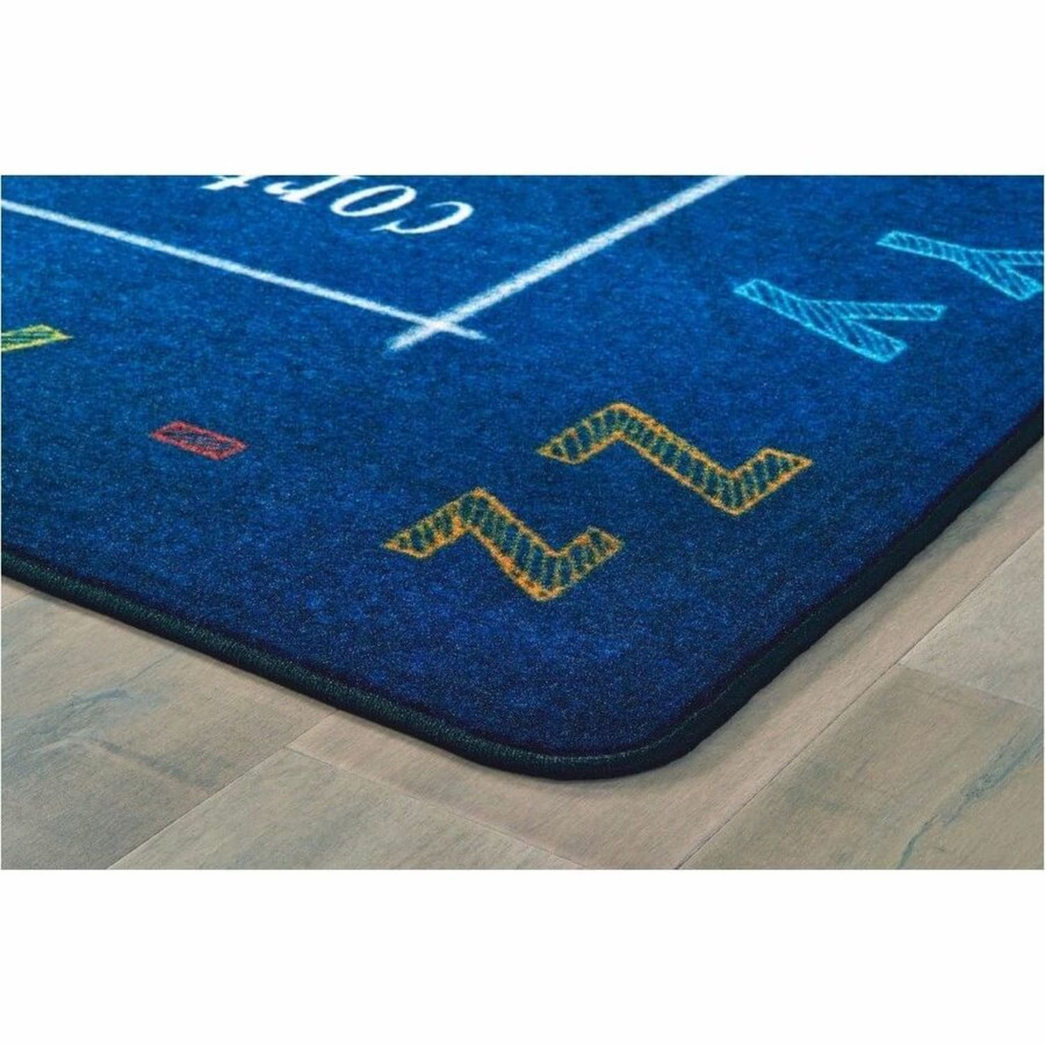 Carpets for Kids Pixel Perfect Collection Choose Kind Activity Rug, 8'x 12', Blue - Image 6