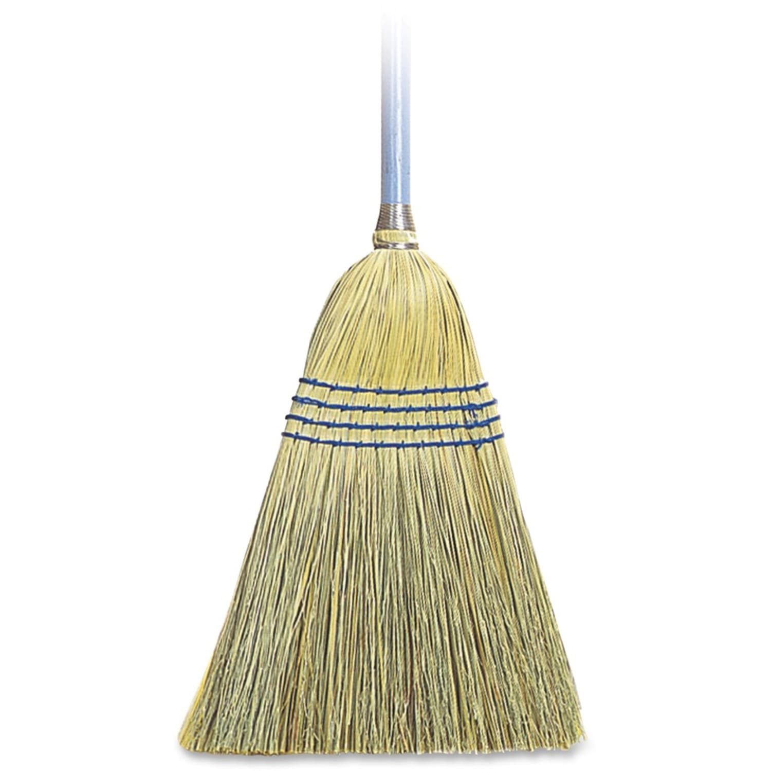 Genuine Joe Light-Duty Broom - Corn Fiber Bristle - Lacquered Wood Handle - Natural - 1 Each - Image 3