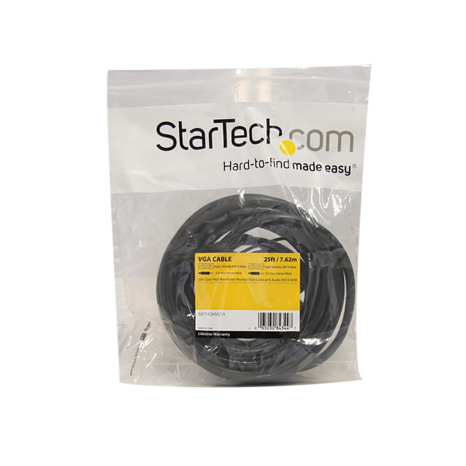 StarTech.com 25 ft Coax High Resolution Monitor VGA Cable with Audio HD15 M/M - Image 4