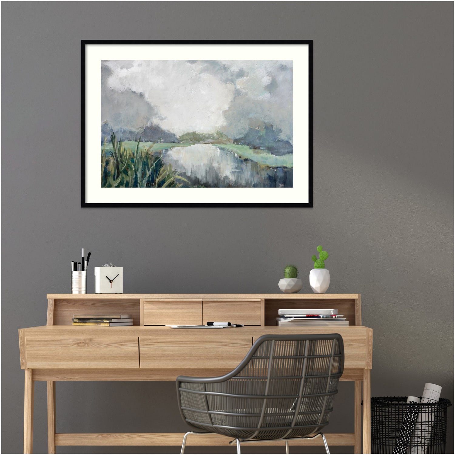 Amanti Art River Passage by Mary Parker Buckley Wood Framed Wall Art Print, 43inW x 31inH, Black - Image 3