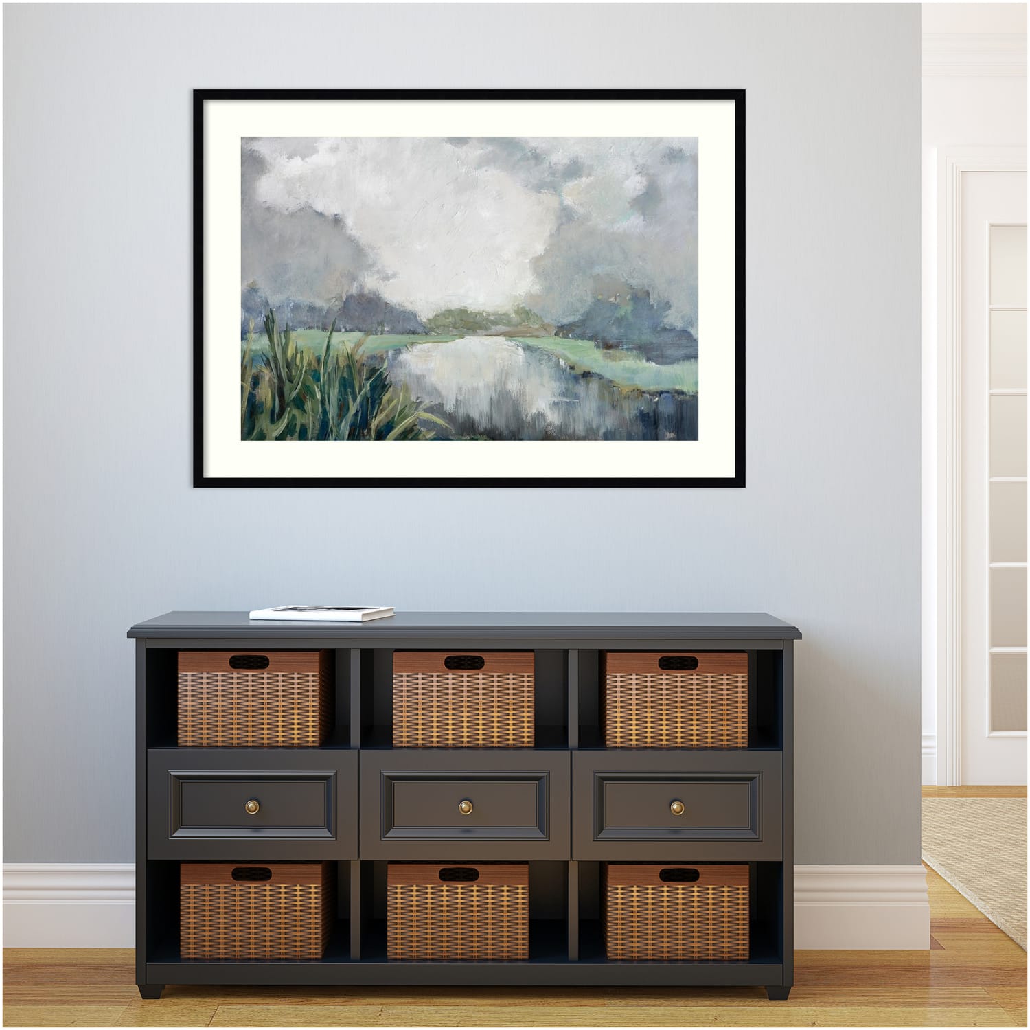 Amanti Art River Passage by Mary Parker Buckley Wood Framed Wall Art Print, 43inW x 31inH, Black - Image 5
