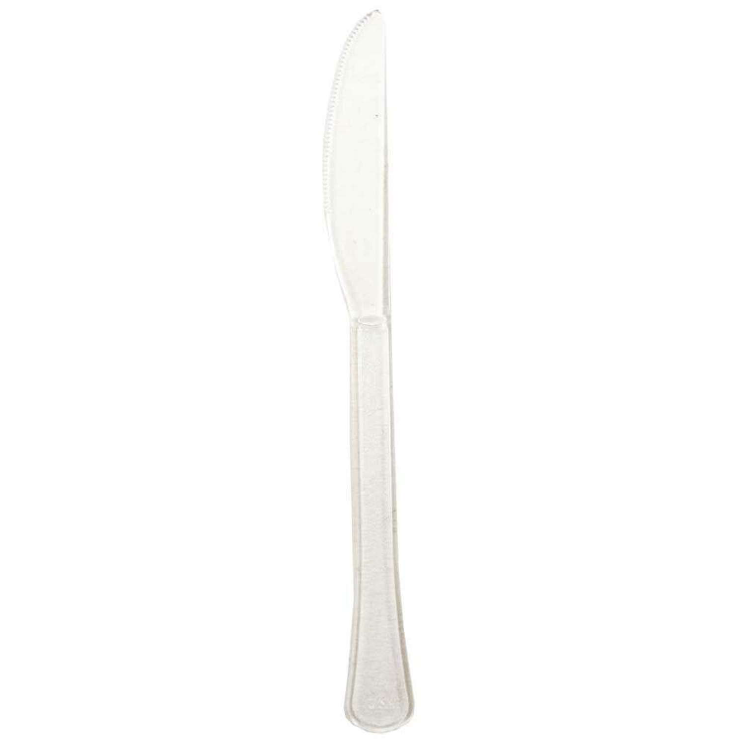 JAM PAPER Premium Plastic Knives, Clear, 20 Disposable Knives/Box - Image 3