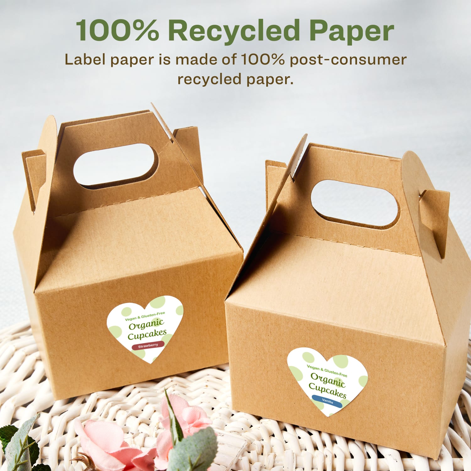 Avery Recycled Paper Labels, 94603-EWMP10, Heart, 2-9/32in x 1-27/32in, White, Pack Of 120 - Image 3