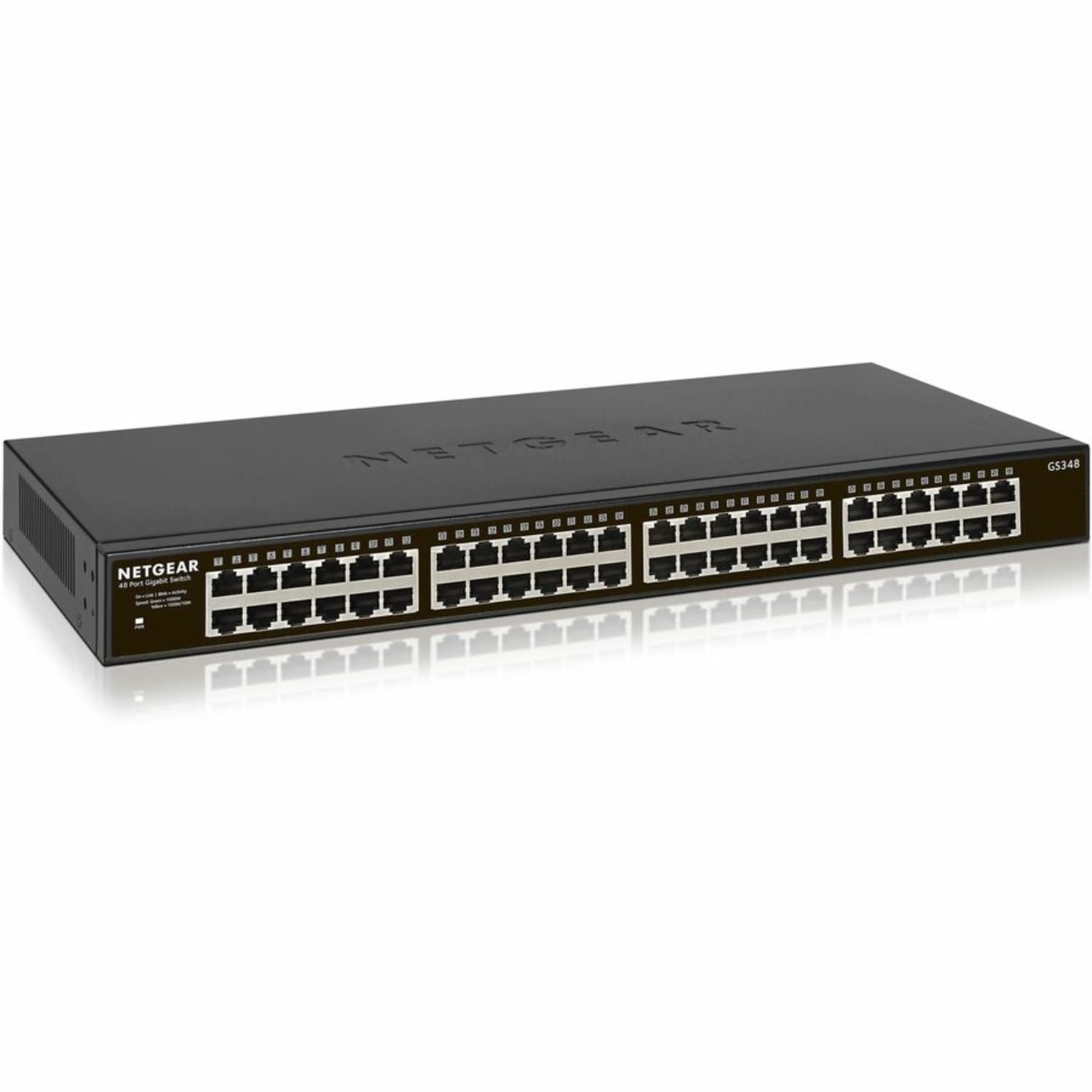 Netgear 48-port Gigabit Ethernet Rackmount Unmanaged Switch (GS348) - 48 Ports - Gigabit Ethernet - 10/100/1000Bas - GS348100NAS - Image 4