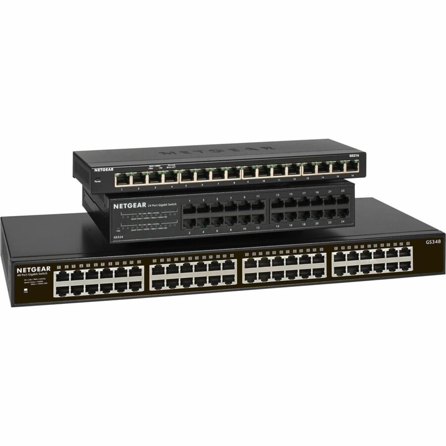 Netgear 48-port Gigabit Ethernet Rackmount Unmanaged Switch (GS348) - 48 Ports - Gigabit Ethernet - 10/100/1000Bas - GS348100NAS - Image 6