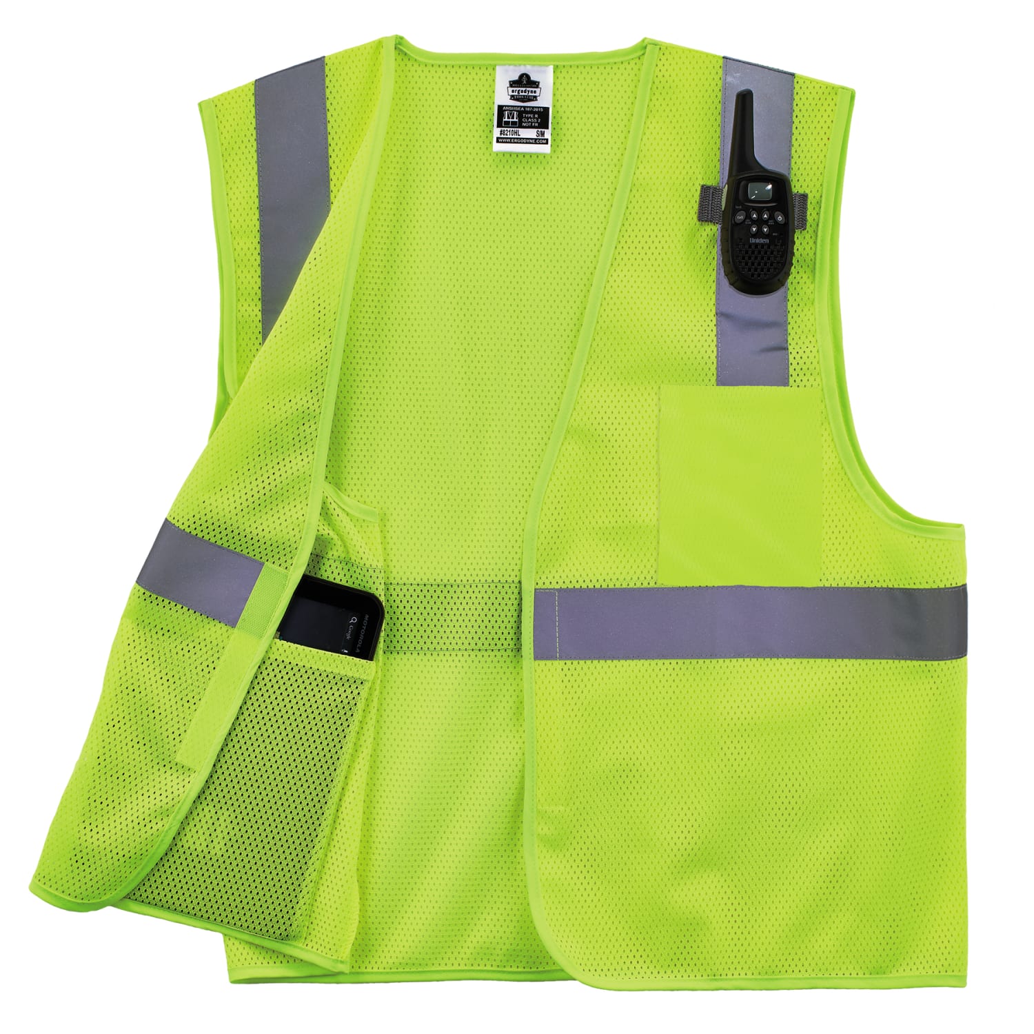 Ergodyne GloWear Mesh Hi-Vis Safety Vest, Large, Lime - Image 4