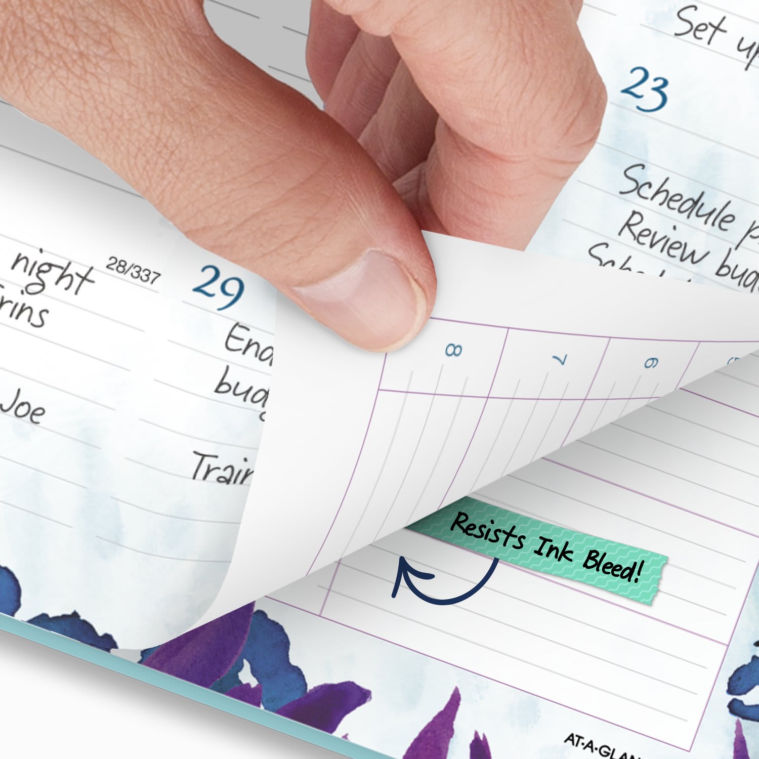AT-A-GLANCE Wild Washes 2027 Weekly Monthly Appointment Book Planner, Teal, Large, 8 1/2in x 11in - Image 5