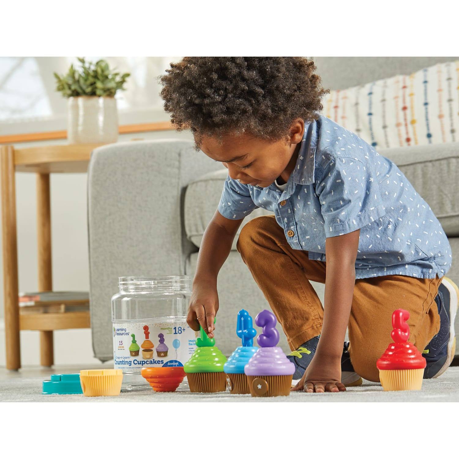 Learning Resources Snap-N-Learn Counting Cupcakes, Multicolor - Image 6