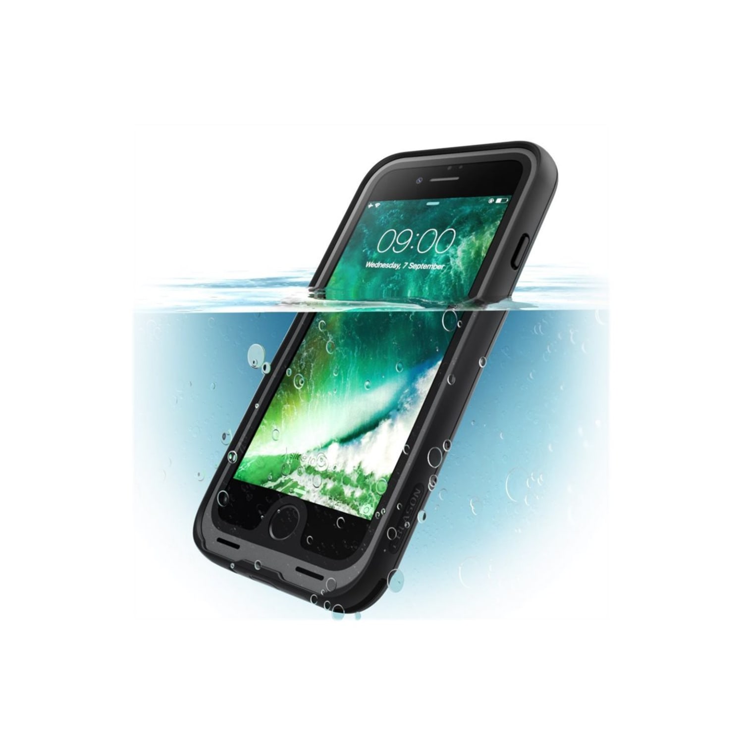 i-Blason Aegis - Protective waterproof case for cell phone - rubber - black - Image 3