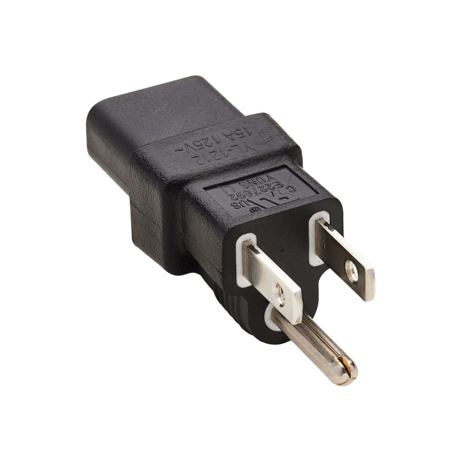Eaton Tripp Lite Series NEMA 5-15P to C13 Power Cord Adapter - 15A, 125V, Black - Power connector adapter - NEMA 5-15P to power IEC 60320 C13 - AC 125 V - 15 A - black - North America - Image 3