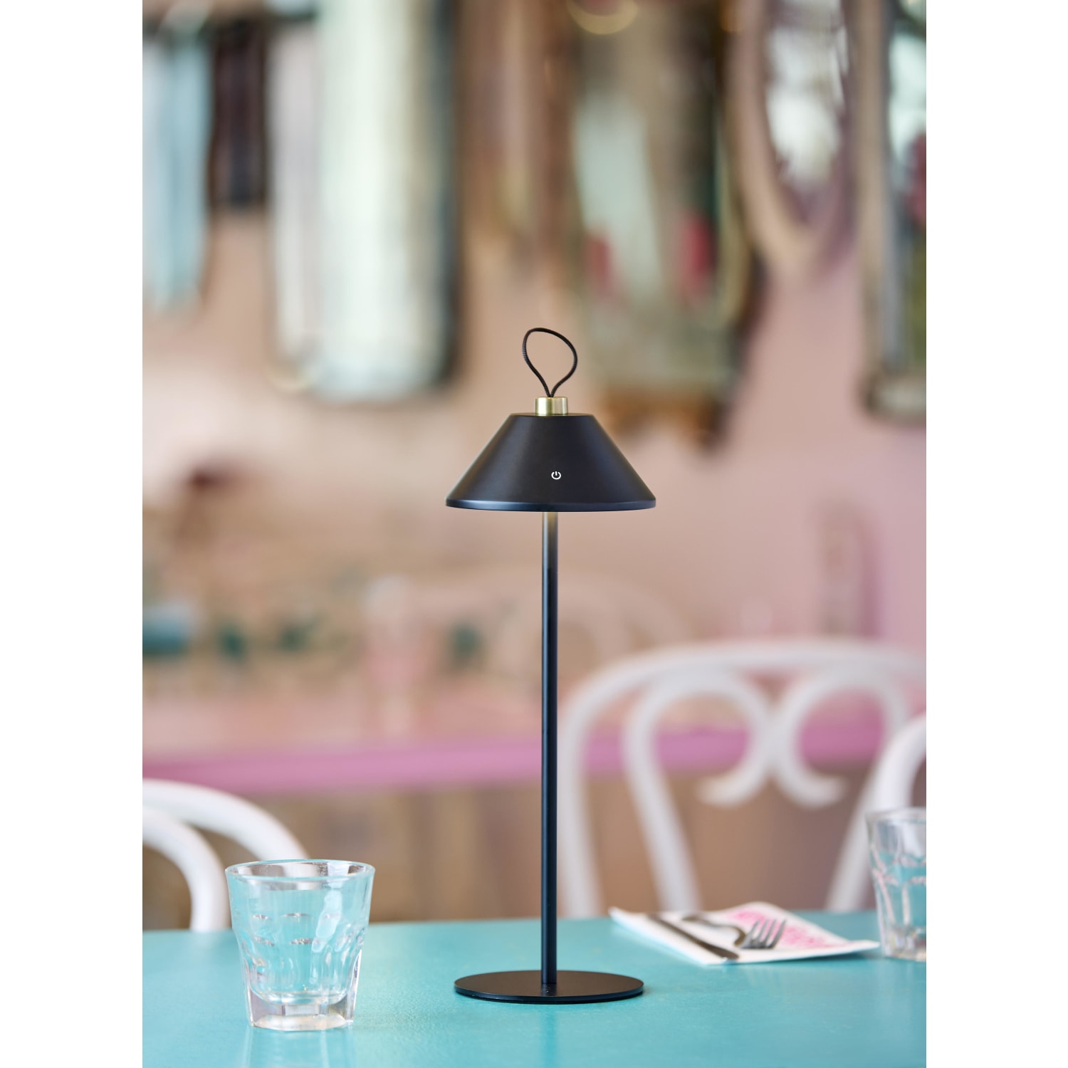 Adesso Danny LED Cordless Indoor/Outdoor Table Lamp, 14inH, Black - Image 4