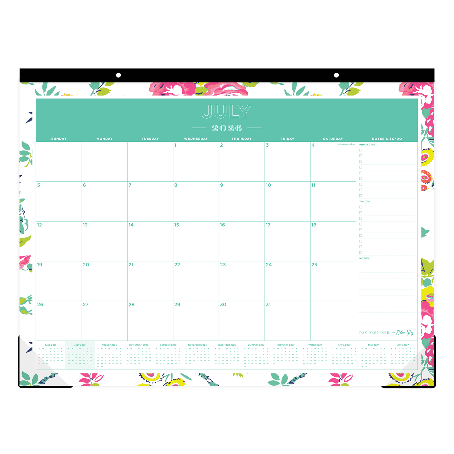 Desk Pad Planning Calendar DD Peyton White - 22x17 AY26-27 Monthly - Image 3