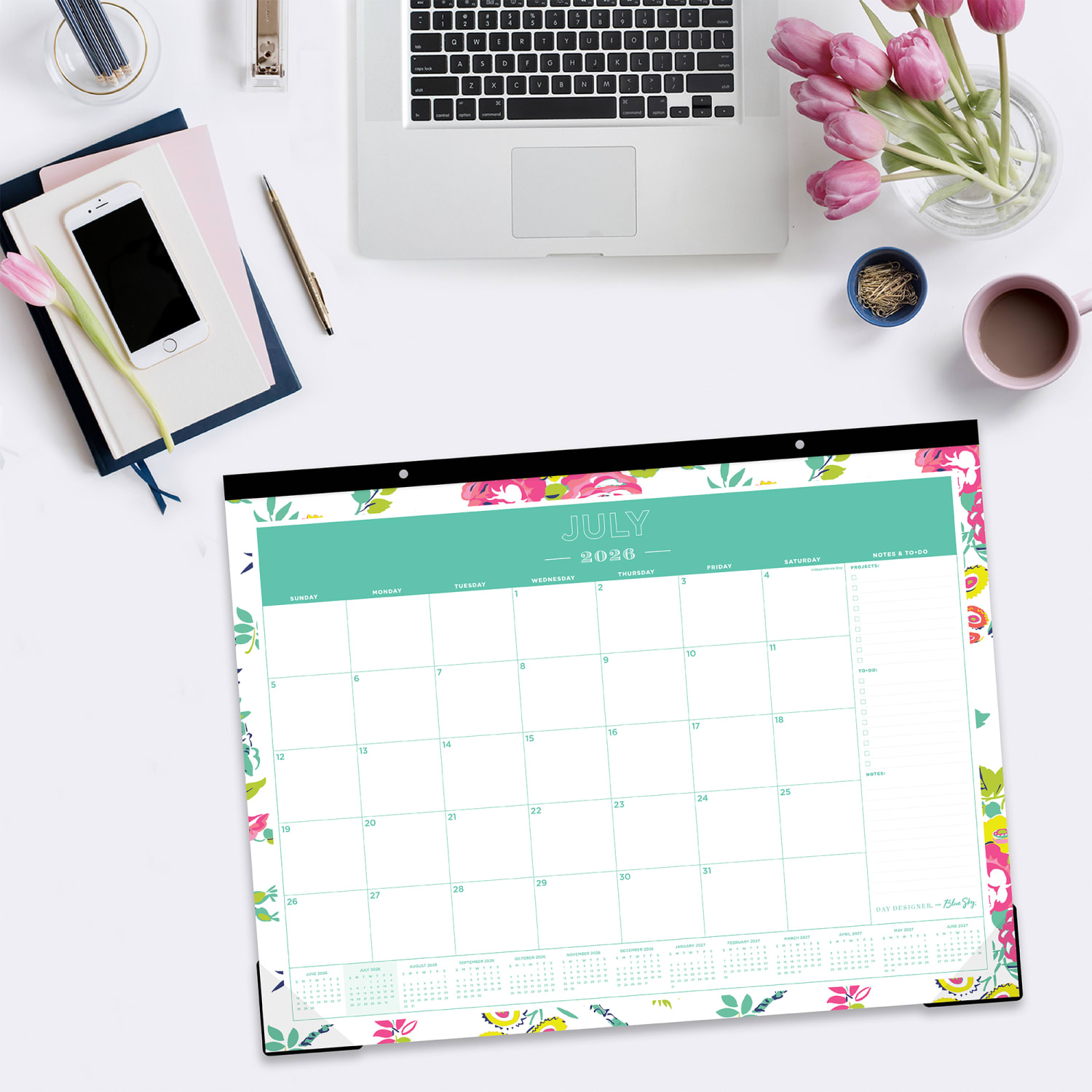 Desk Pad Planning Calendar DD Peyton White - 22x17 AY26-27 Monthly - Image 4