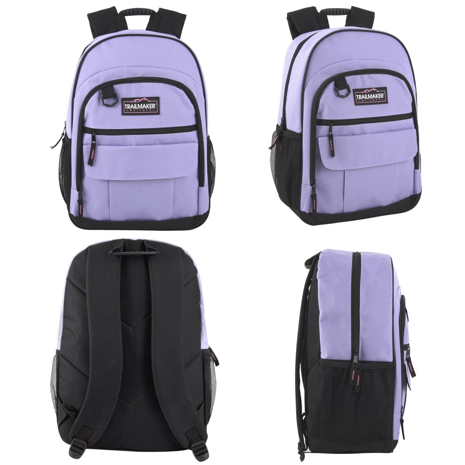 Trailmaker Multi-Pocket Backpacks, Pink/Purple/Green, Total Qty 24 - Image 4