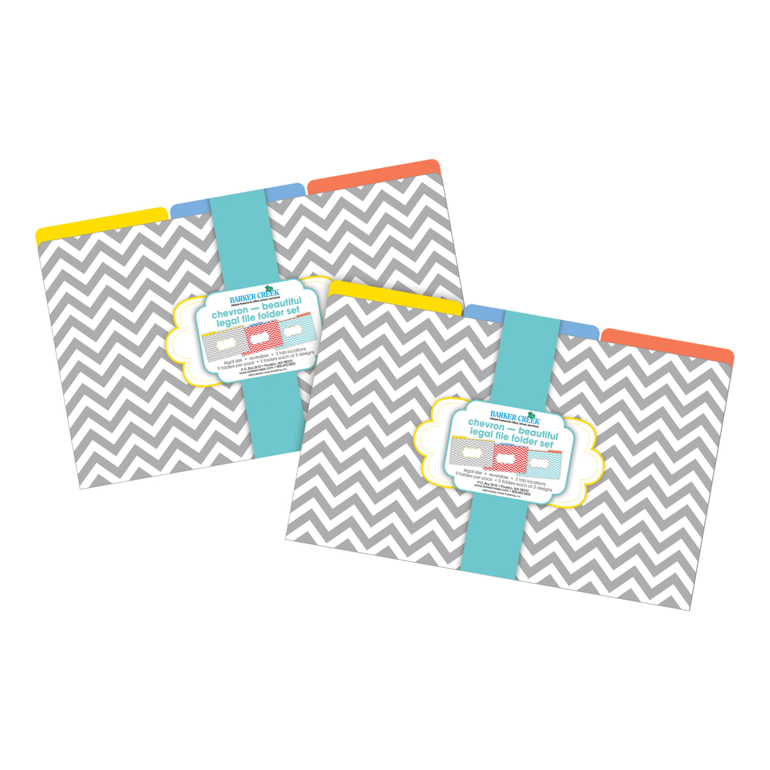 Barker Creek Tab File Folders, Legal Size, Chevron Beautiful, Pack Of 18 Folders - Image 4