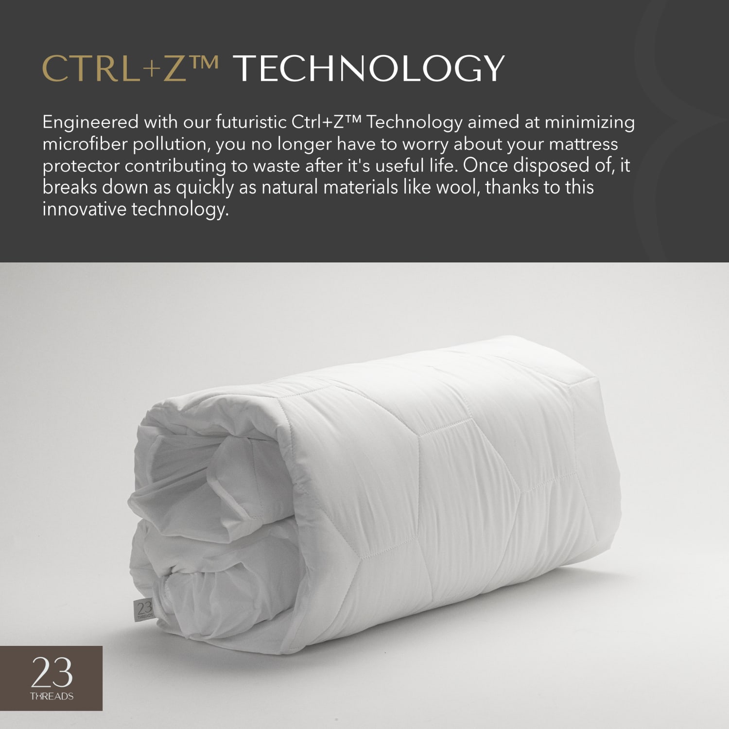 23 Threads Plush Quilted Mattress Protector, Ctrl+Z Technology, White, Queen Extra Deep, Case Of 8 - Image 4