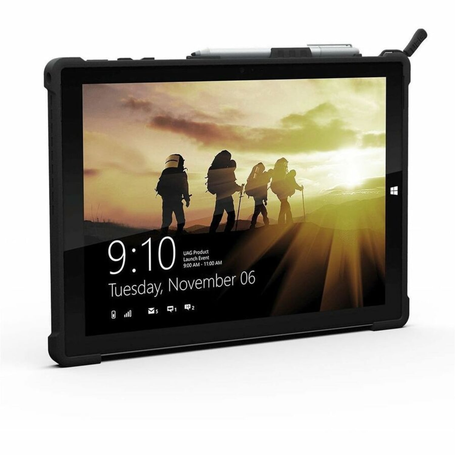 Urban Armor Gear Metropolis Carrying Case (Folio) Microsoft Surface Pro 4, Surface Pro (5th Gen), Surface Pro 6, Surface Pro 7, Surface Pro 7+ Tablet - Black - Impact Resistant, Scratch Resistant, Abrasion Resistant, Drop Resistant, Slip Resistant - Image 4