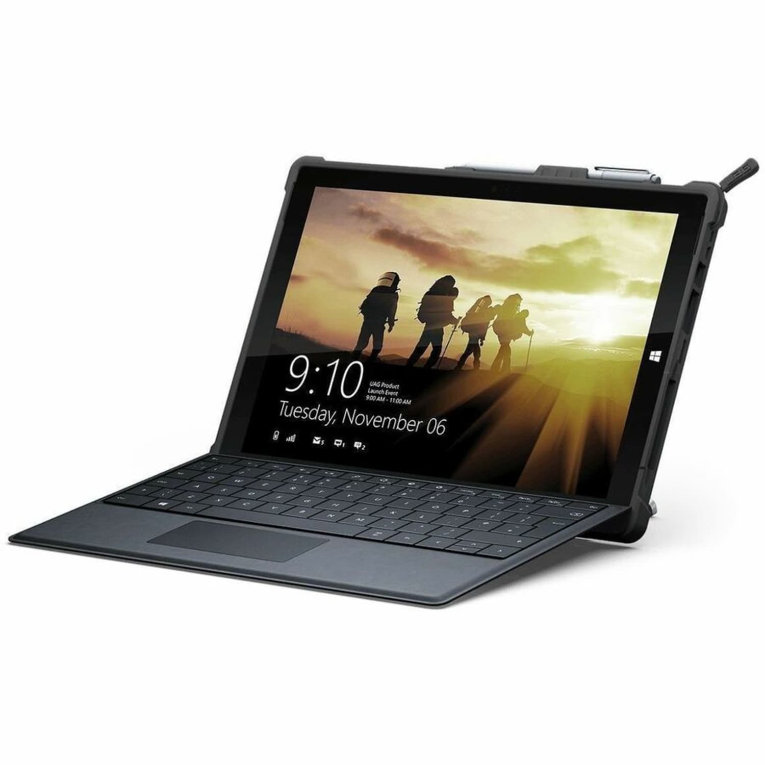 Urban Armor Gear Metropolis Carrying Case (Folio) Microsoft Surface Pro 4, Surface Pro (5th Gen), Surface Pro 6, Surface Pro 7, Surface Pro 7+ Tablet - Black - Impact Resistant, Scratch Resistant, Abrasion Resistant, Drop Resistant, Slip Resistant - Image 6