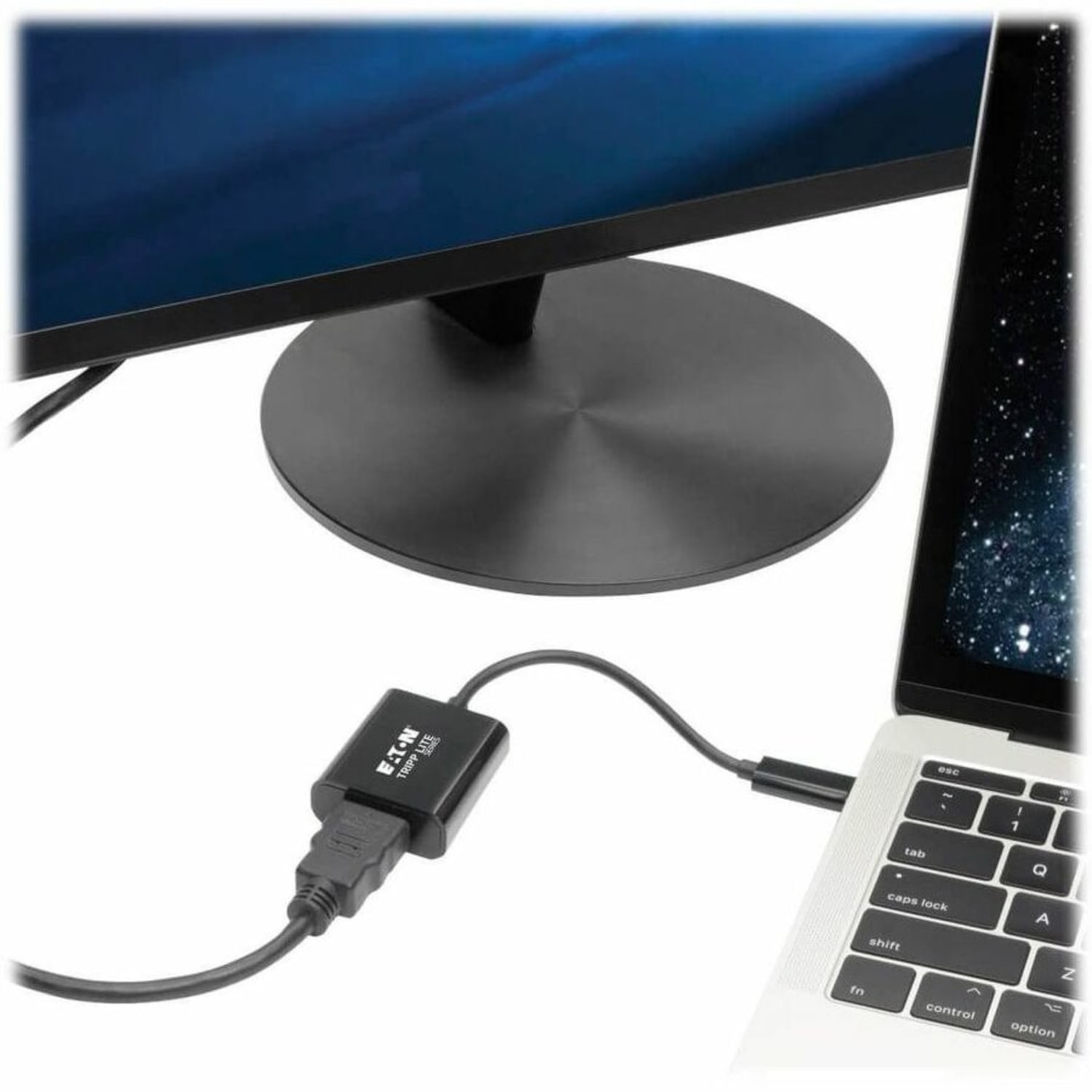 Eaton Tripp Lite Series USB C to HDMI Adapter Converter M/F 4K USB Type C to HDMI Black USB Type C, Thunderbolt 3 Compatible - U44406NHDBAM - Image 3