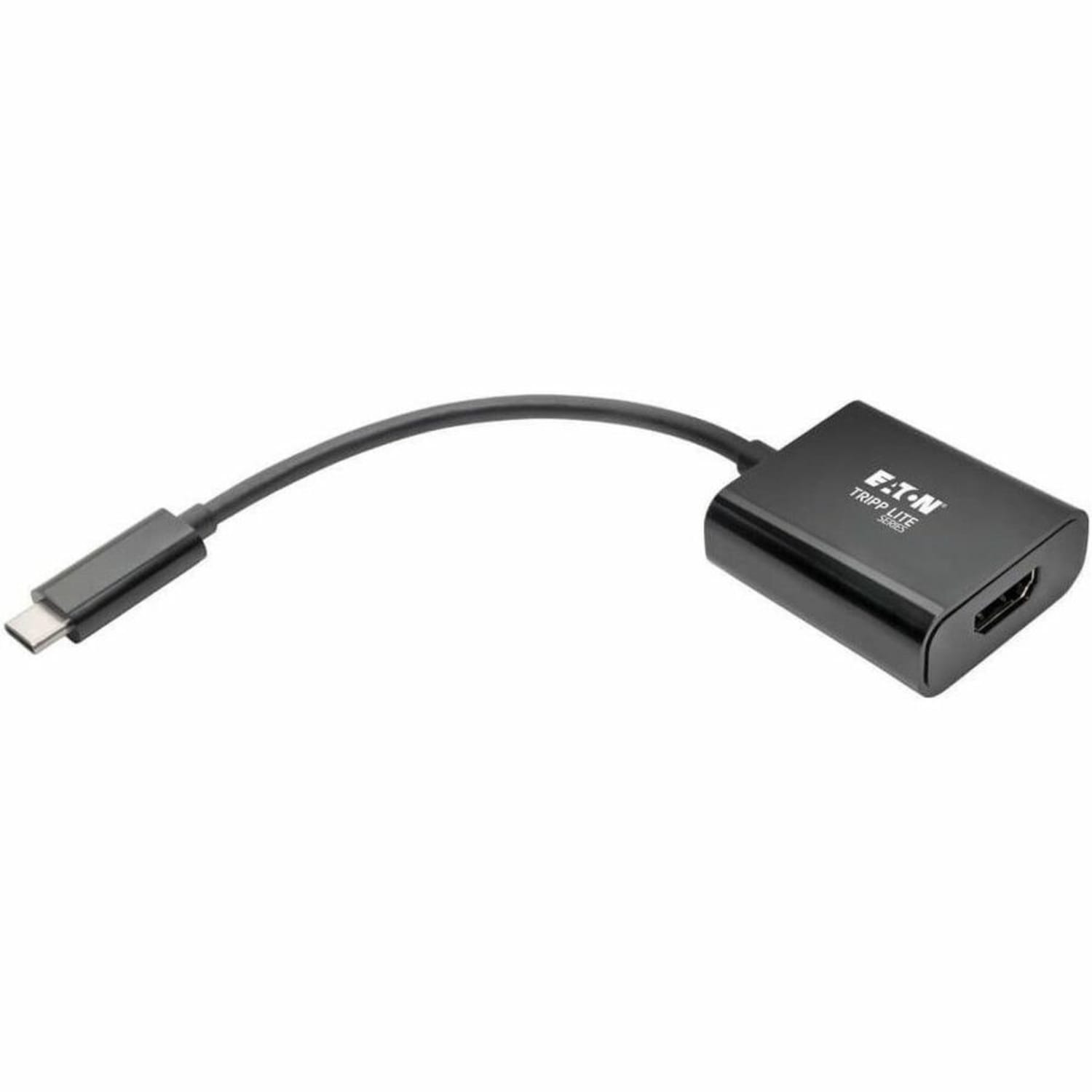 Eaton Tripp Lite Series USB C to HDMI Adapter Converter M/F 4K USB Type C to HDMI Black USB Type C, Thunderbolt 3 Compatible - U44406NHDBAM - Image 4