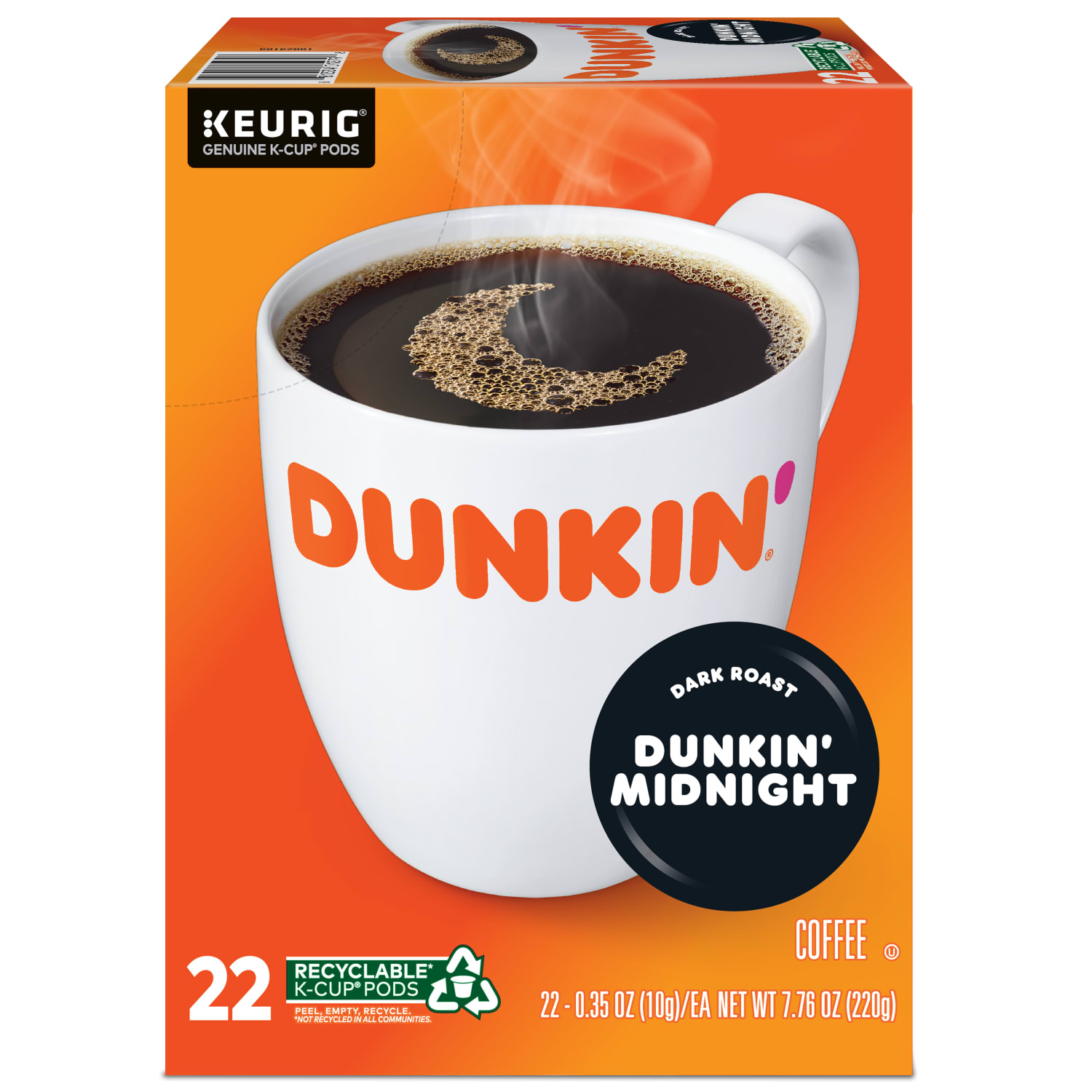 Dunkin Donuts Midnight Single-Serve Coffee K-Cup, Carton Of 22 - Image 3