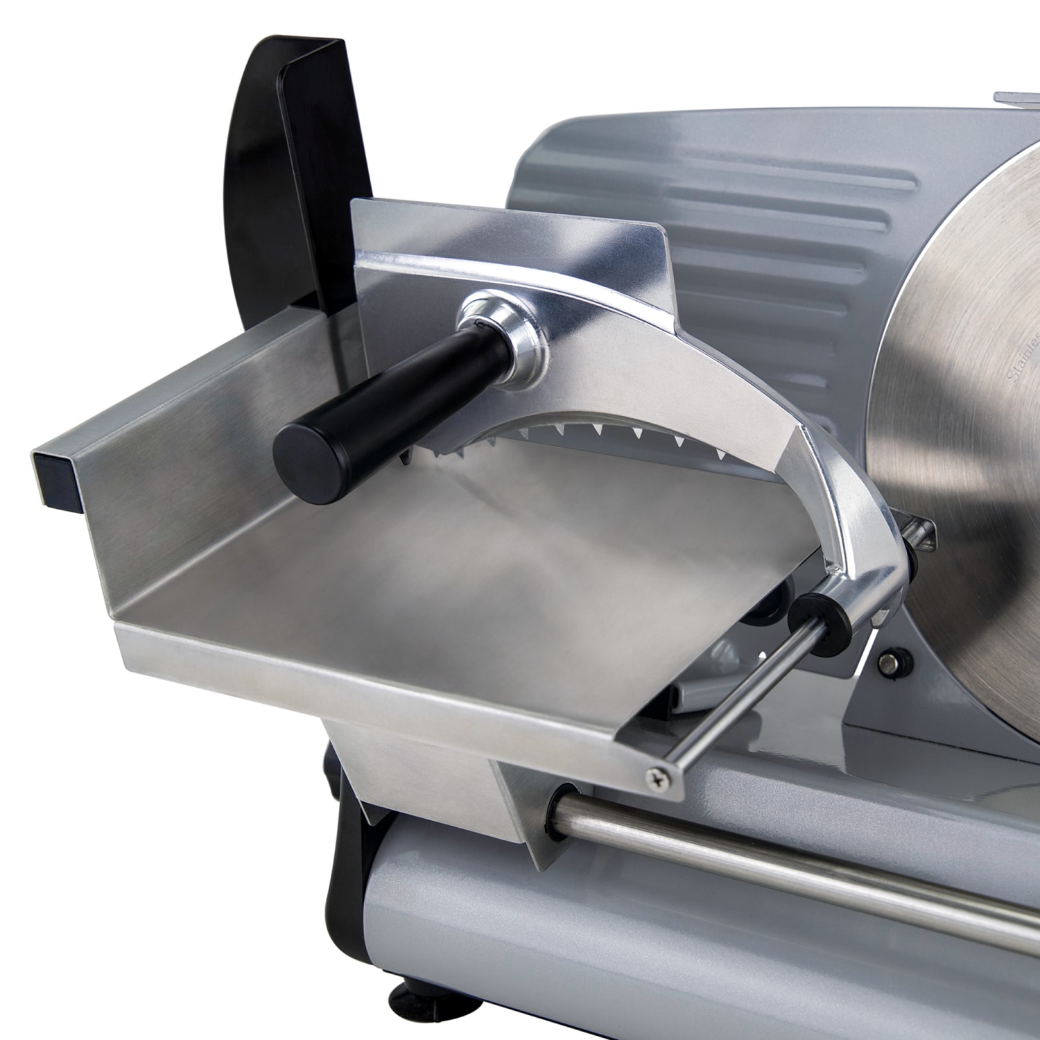 Nesco 120W 8.7in Professional Food Slicer, 12inH x 9inW x 15-3/4inD, Silver - Image 3
