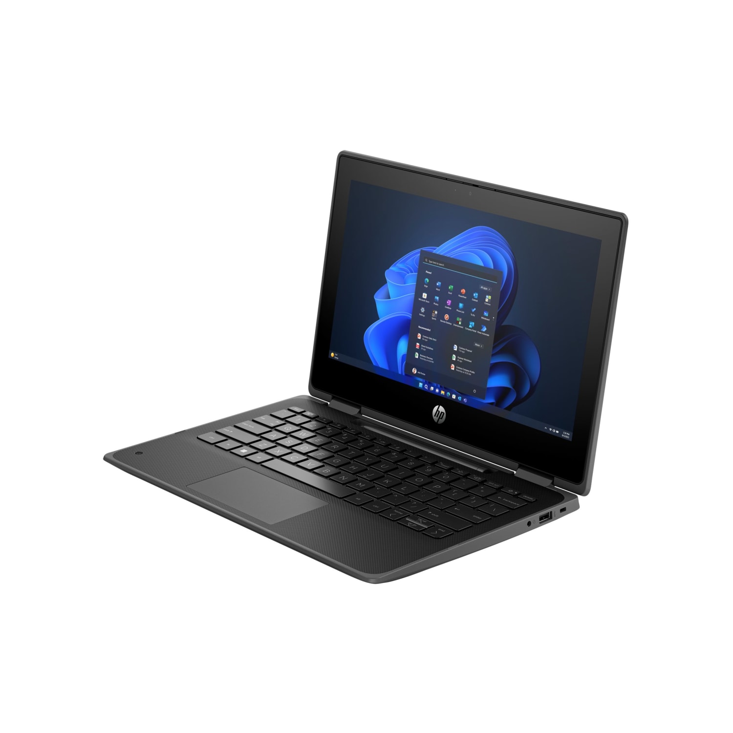 HP Fortis Flip G1i 11.6in Touchscreen Convertible 2 in 1 Notebook, HD, Intel N-Series N250, 4 GB, 128 GB Flash, Smart Buy, Windows 11 Pro, Jet Black - Image 3