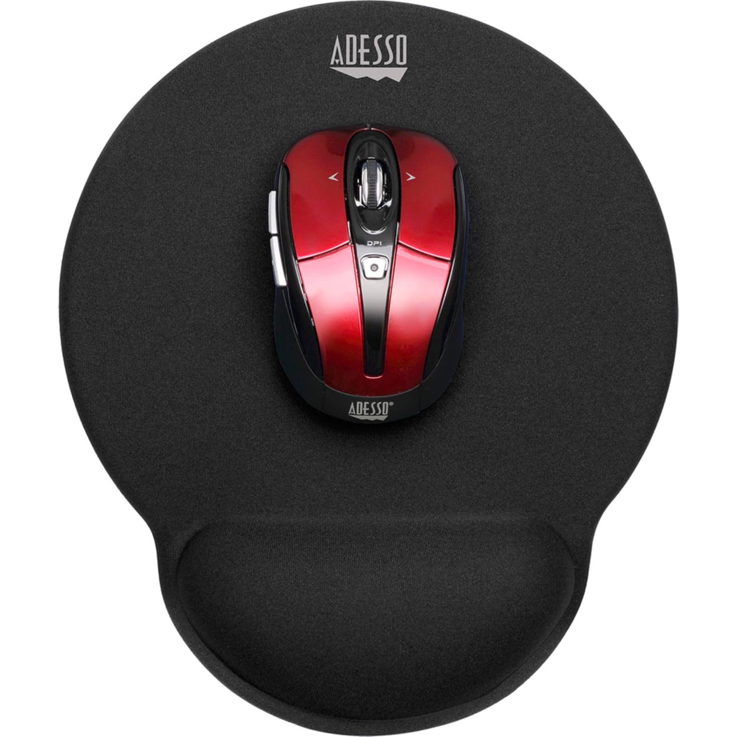 Adesso Memory Foam Mouse Pad with Wrist Rest, 0.90inH x 9.70inW x 7.70inD, Black, Memory Foam, Polyurethane, Fiber, Rubber, Anti-slip - Image 3