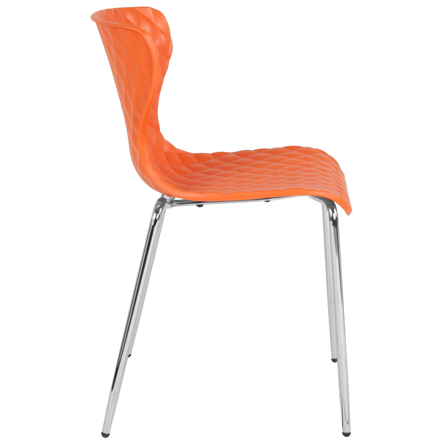 Flash Furniture Lowell Contemporary Design Plastic Stack Chair, Orange - Image 8