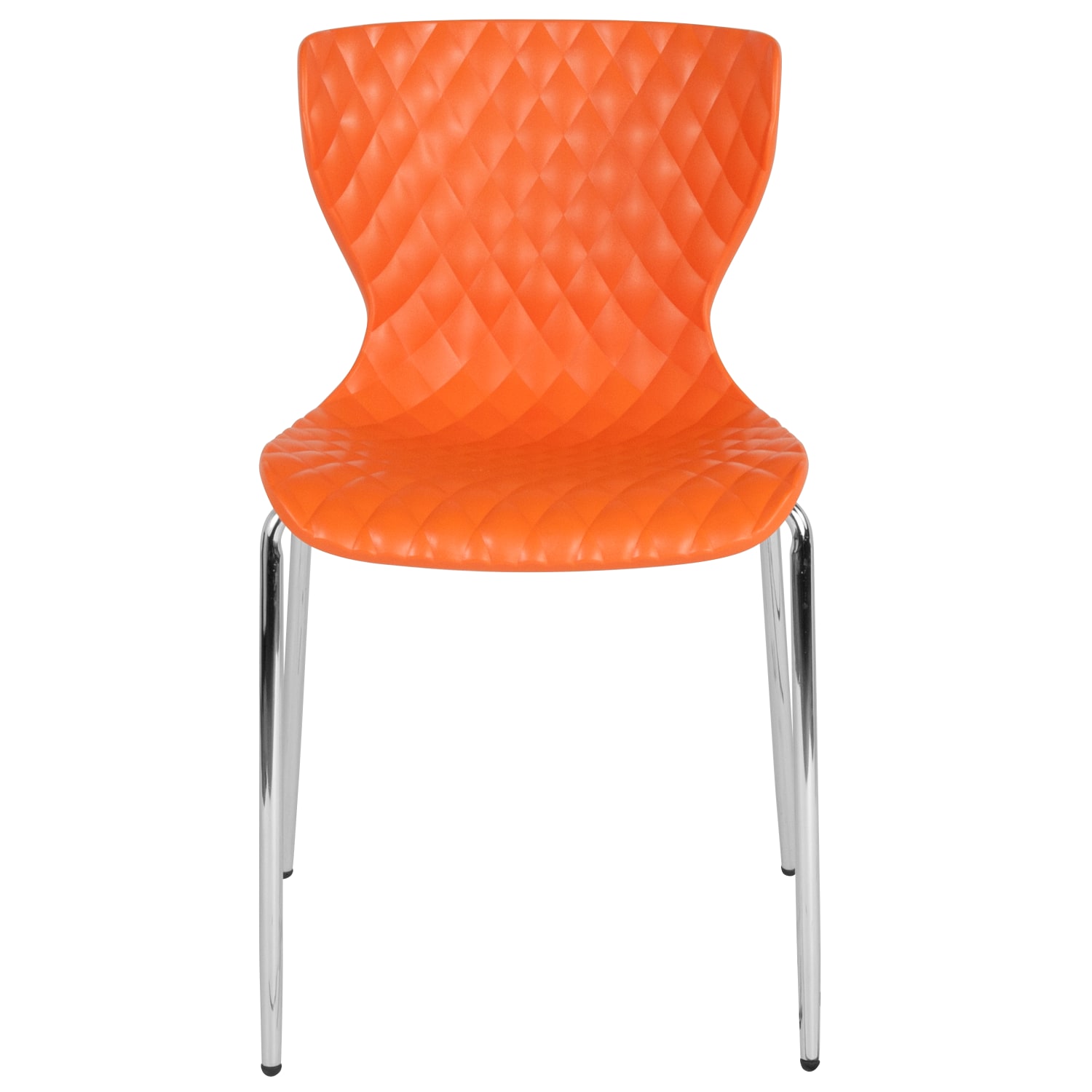 Flash Furniture Lowell Contemporary Design Plastic Stack Chair, Orange - Image 9