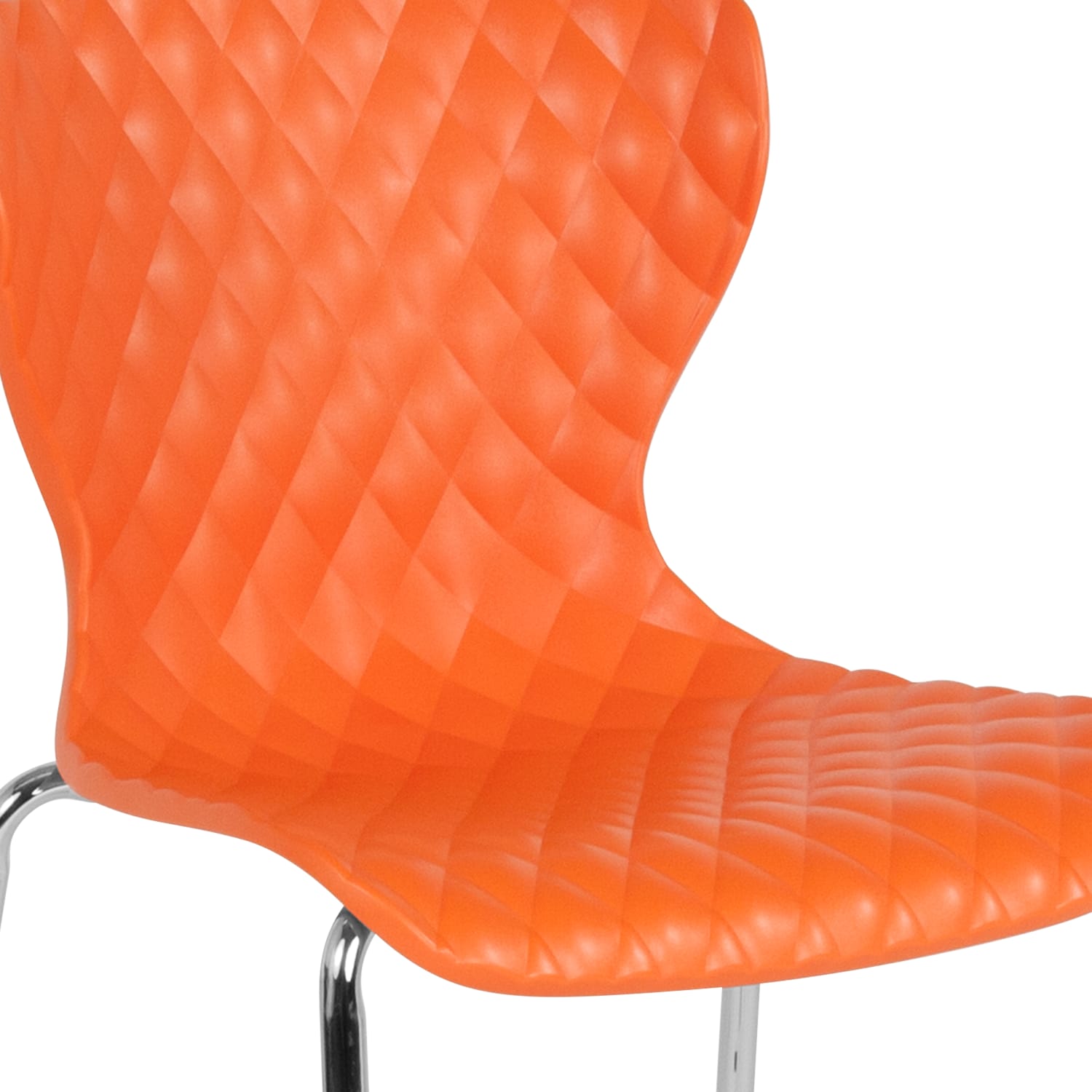 Flash Furniture Lowell Contemporary Design Plastic Stack Chair, Orange - Image 10