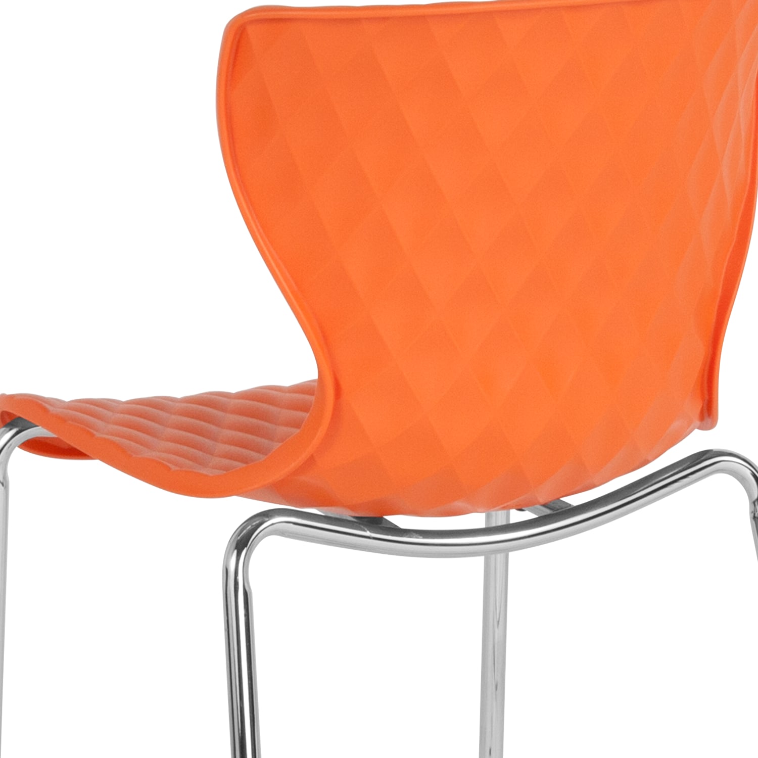 Flash Furniture Lowell Contemporary Design Plastic Stack Chair, Orange - Image 11