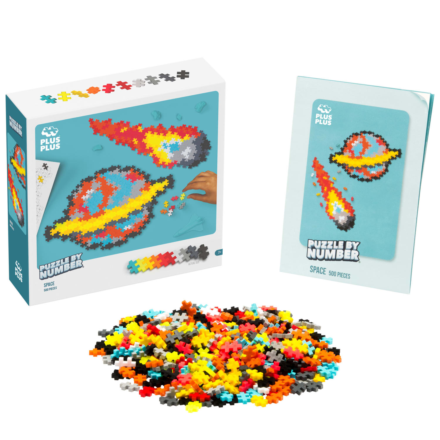 Plus-Plus Building Blocks Puzzle By Number, 500 Piece Space - Image 4