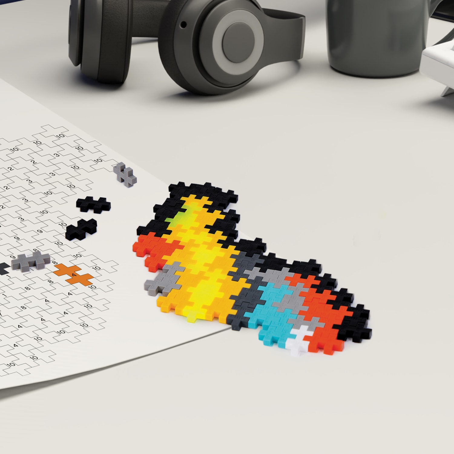 Plus-Plus Building Blocks Puzzle By Number, 500 Piece Space - Image 6