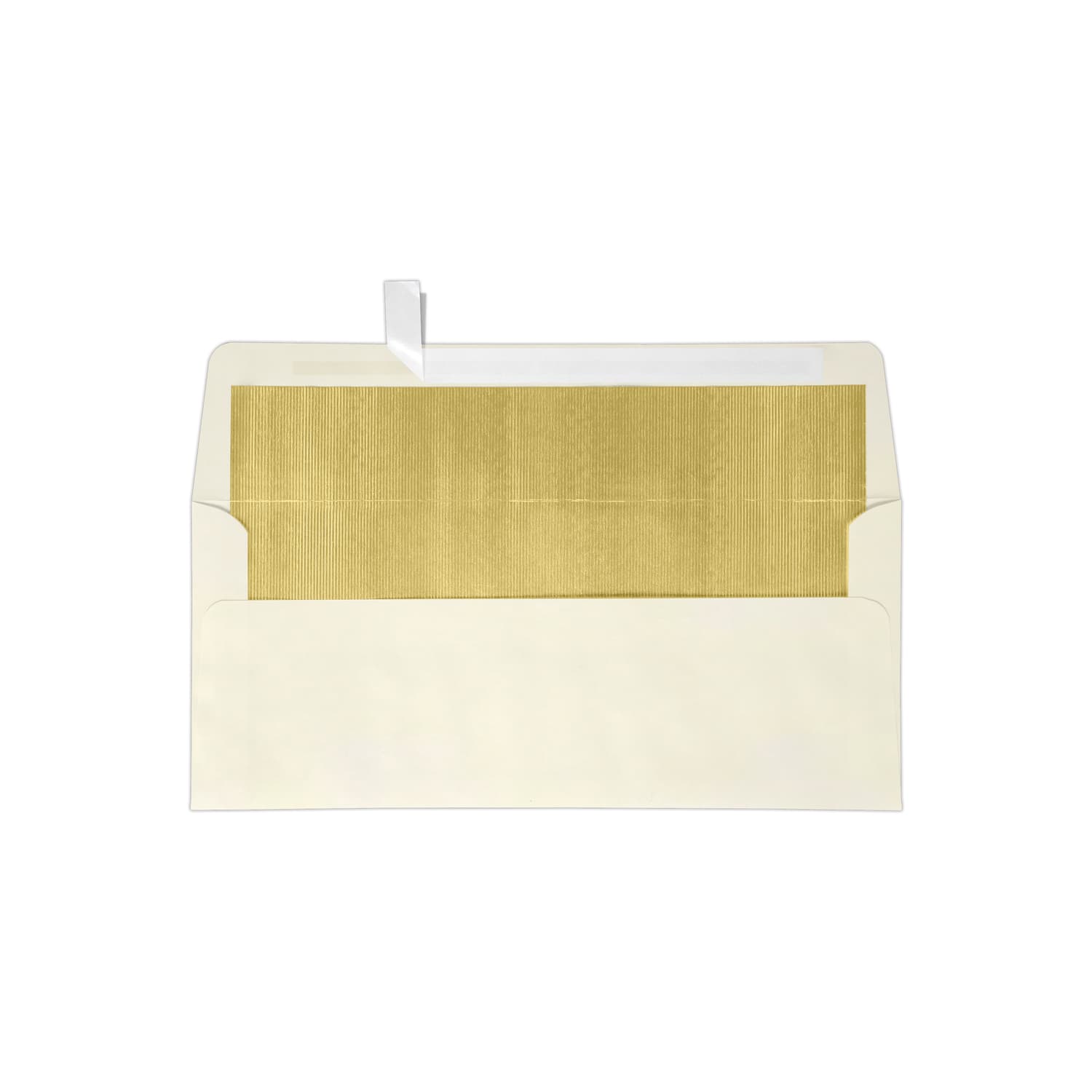 LUX #10 Foil-Lined Square-Flap Envelopes, Gummed Seal, Natural/Gold, Pack Of 50 - Image 3