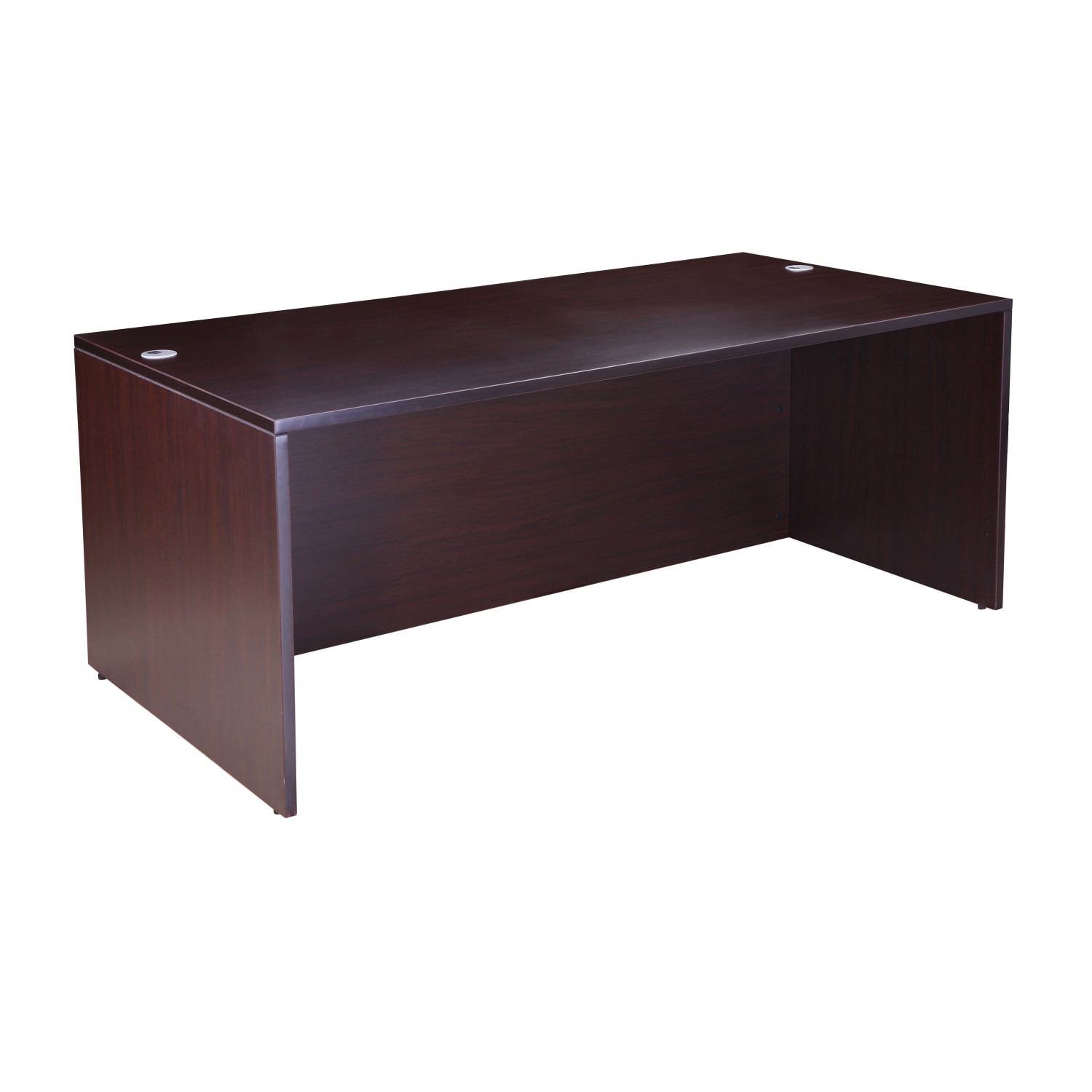 Boss Office Products Holland Series 71inW Executive L-Shaped Corner Desk With File Storage Pedestal, Mocha - Image 3