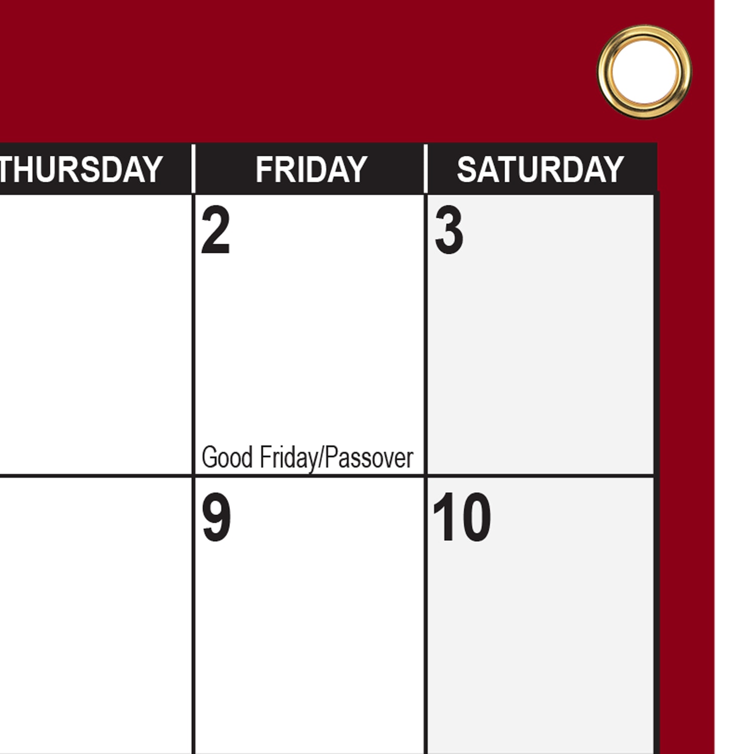 2026 SwiftGlimpse Yearly Reversible Erasable Wall Calendar, 32in x 48in, White/Maroon, January To December - Image 6