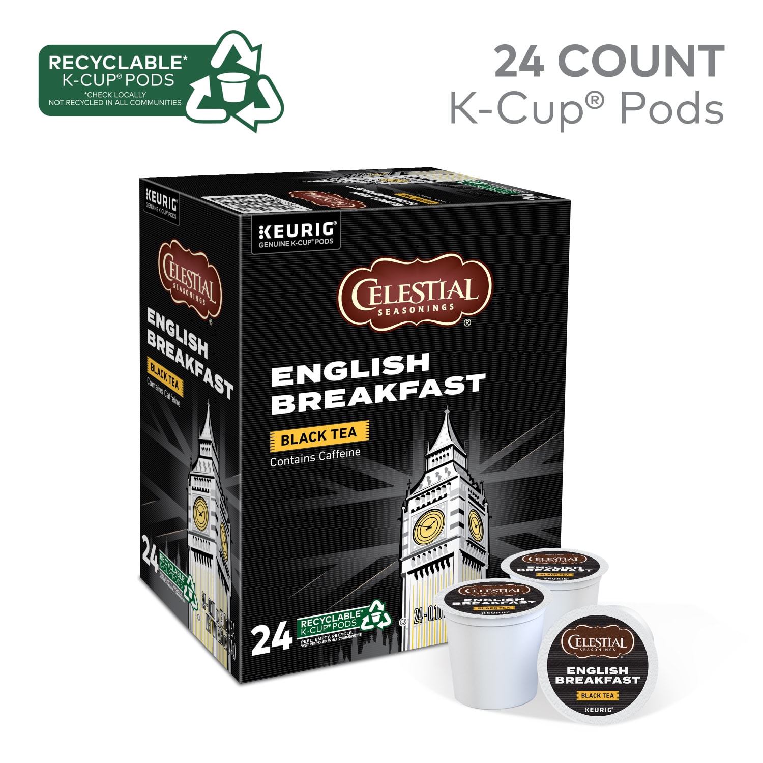 Celestial Seasonings Single-Serve K-Cup Pods, English Breakfast Tea, Box Of 24 - Image 3