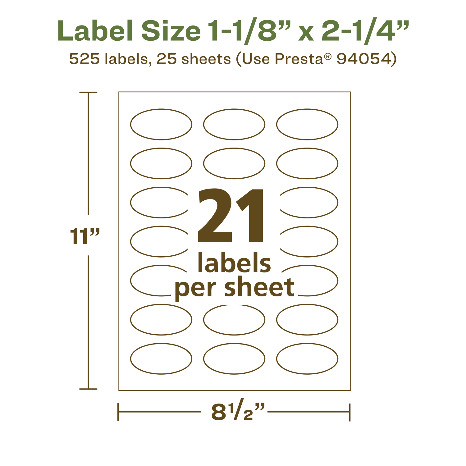 Avery Recycled Paper Labels, 94054-EWMP25, Oval, 1-1/8in x 2-1/4in, White, Pack Of 525 - Image 6